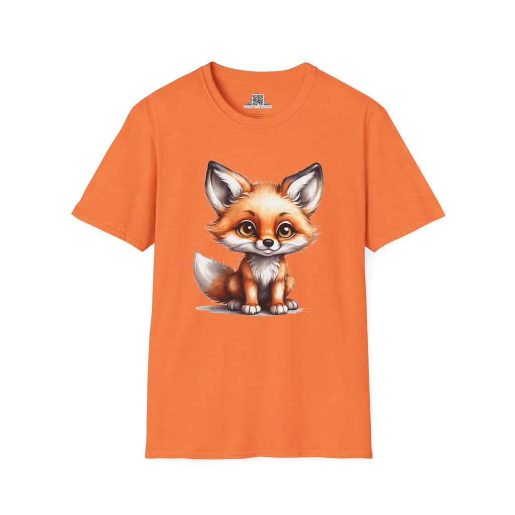 Printify T-Shirt S / Heather Orange T-Shirt - Baby Fox - Hyper Cute
