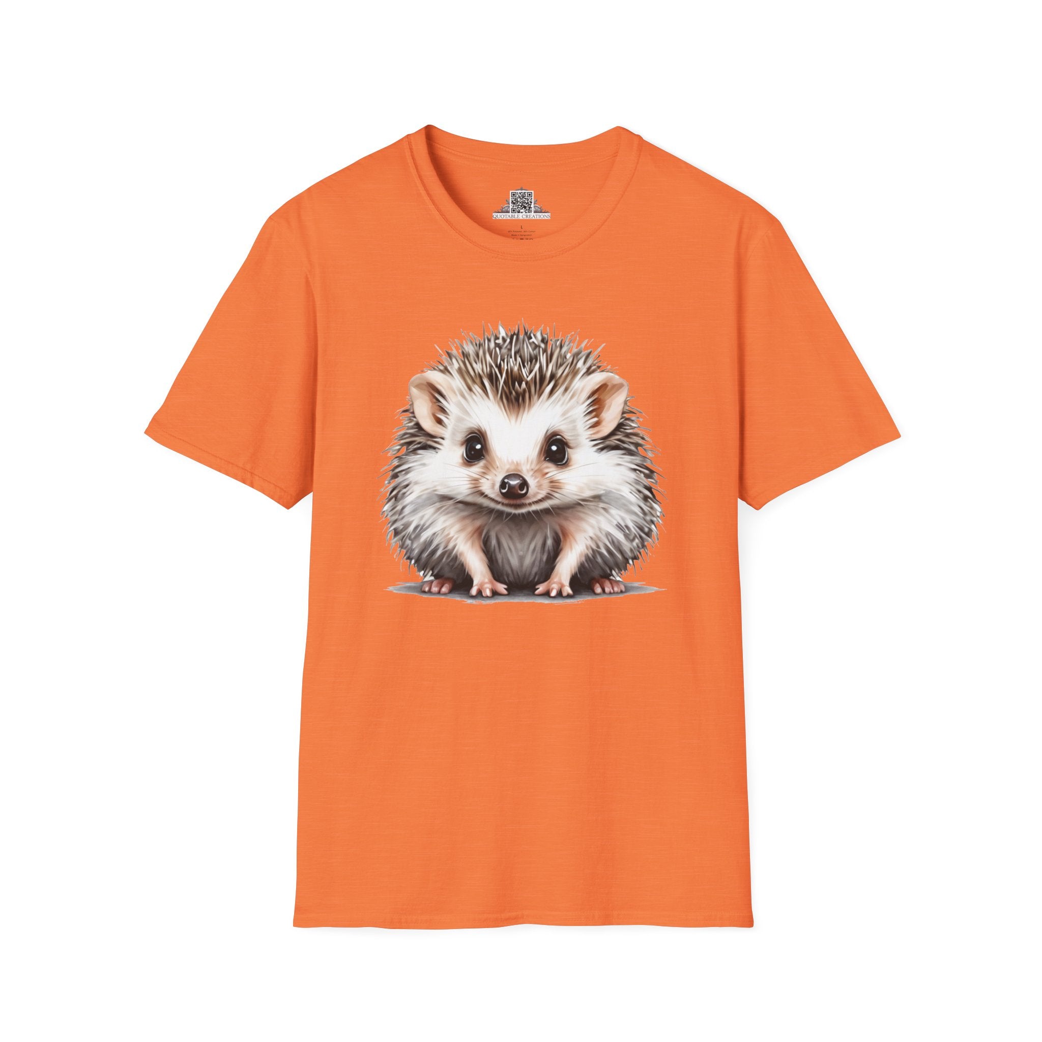 Printify T-Shirt S / Heather Orange T-Shirt - Baby Hedgehog - Hyper Cute