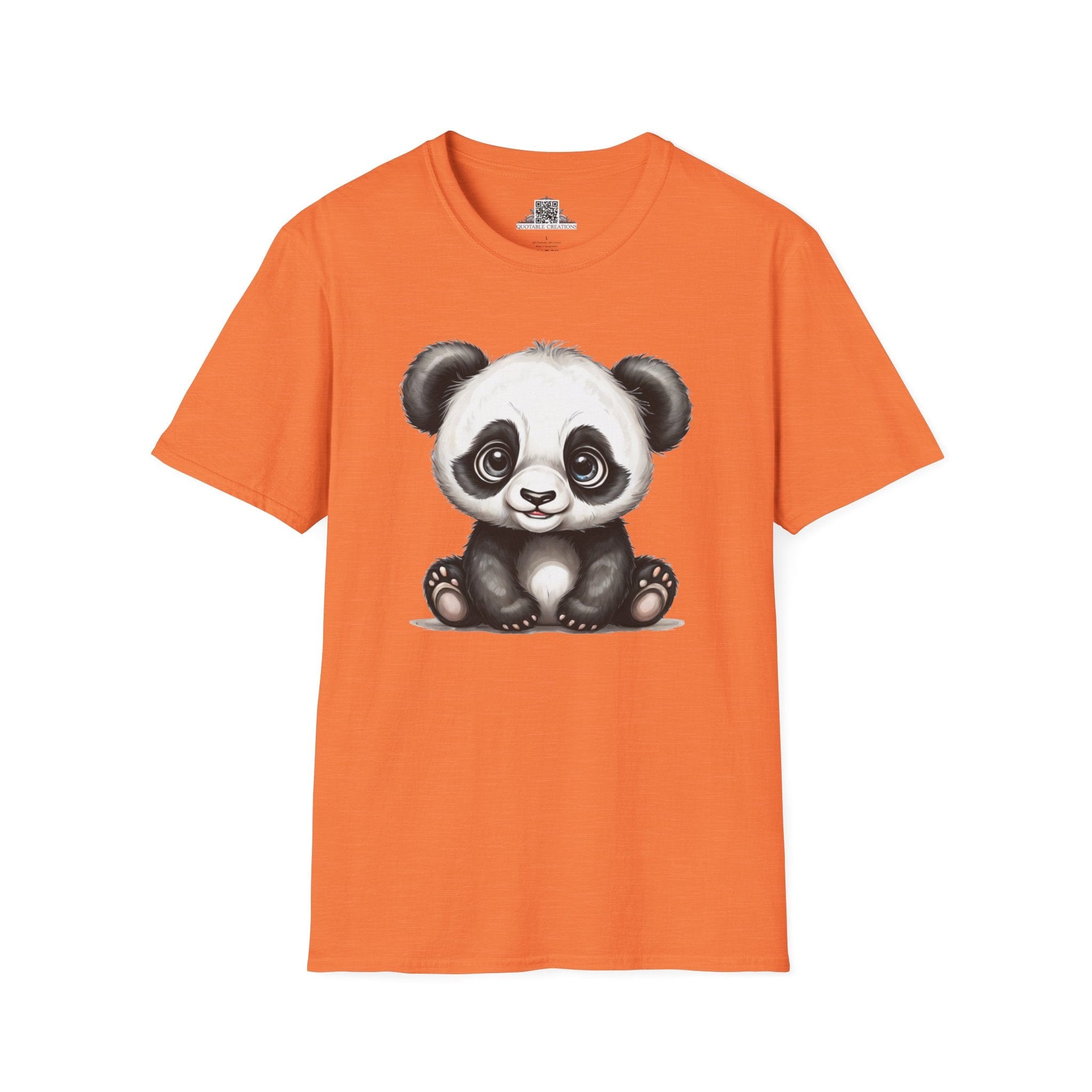 Printify T-Shirt S / Heather Orange T-Shirt - Baby Panda - Hyper Cute