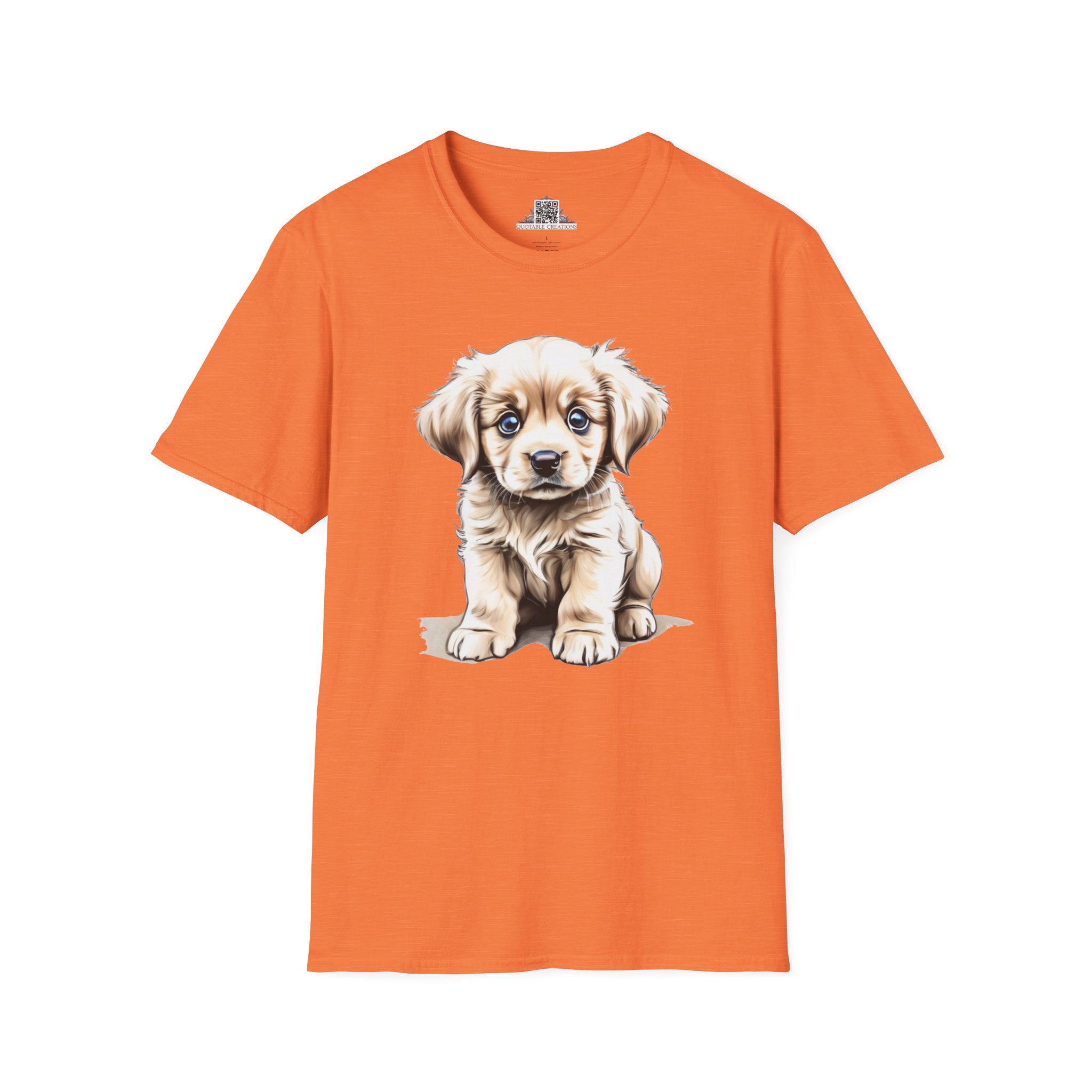 Printify T-Shirt S / Heather Orange T-Shirt - Baby Puppy - Hyper Cute