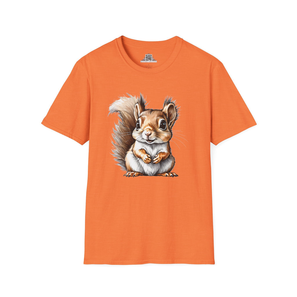 Printify T-Shirt S / Heather Orange T-Shirt - Baby Squirrel - Hyper Cute