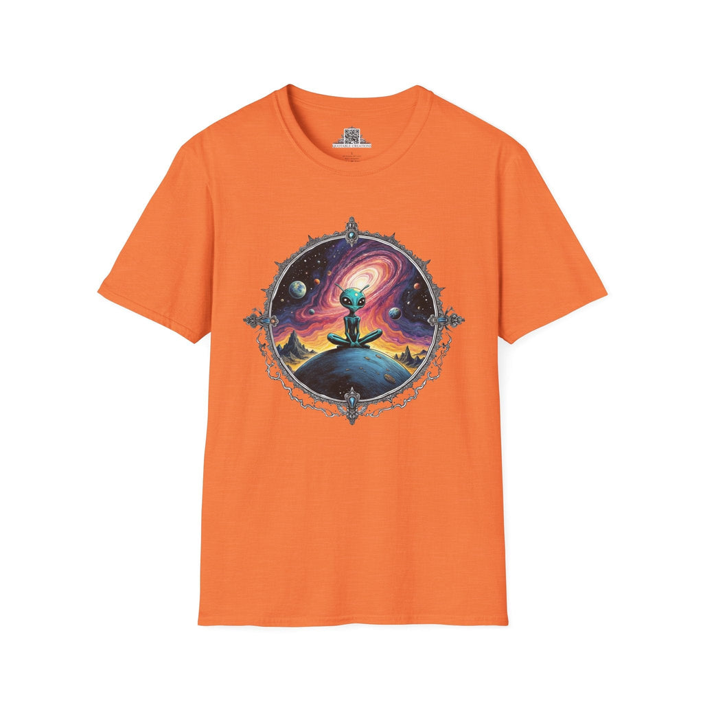 Printify T-Shirt S / Heather Orange T-Shirt - Exploring the Cosmos, One Planet at a Time! - Alien & Space