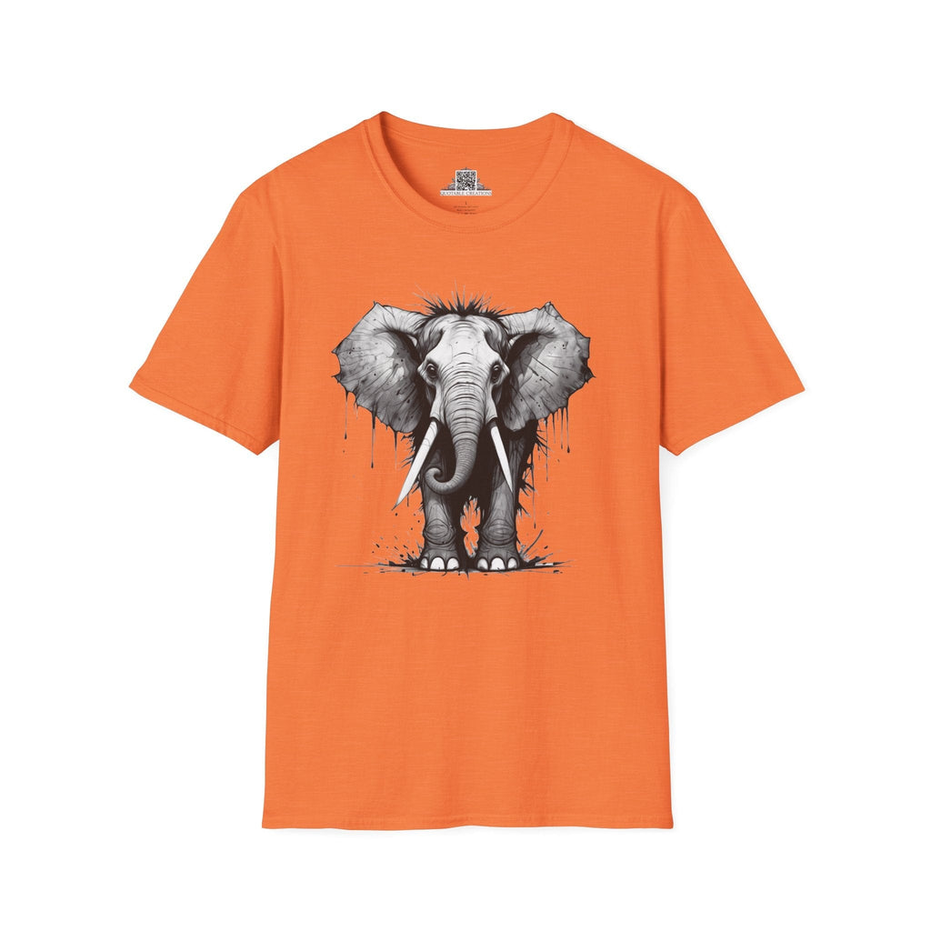 Printify T-Shirt S / Heather Orange T-Shirt - I'm Fine Elephant - Everything's Fine
