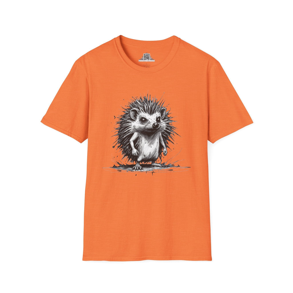Printify T-Shirt S / Heather Orange T-Shirt - I'm Fine Hedgehog - Everything's Fine