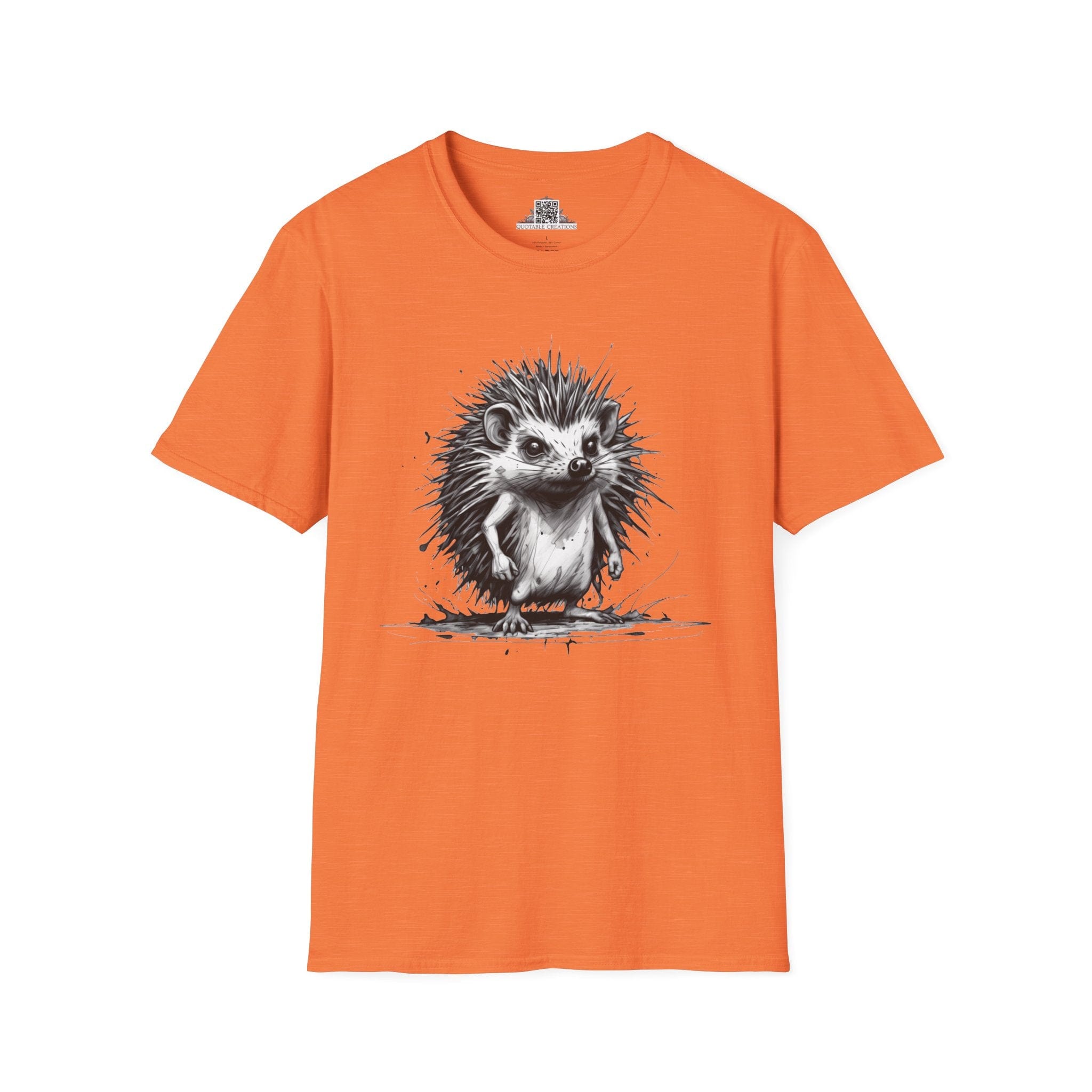 Printify T-Shirt S / Heather Orange T-Shirt - I'm Fine Hedgehog - Everything's Fine