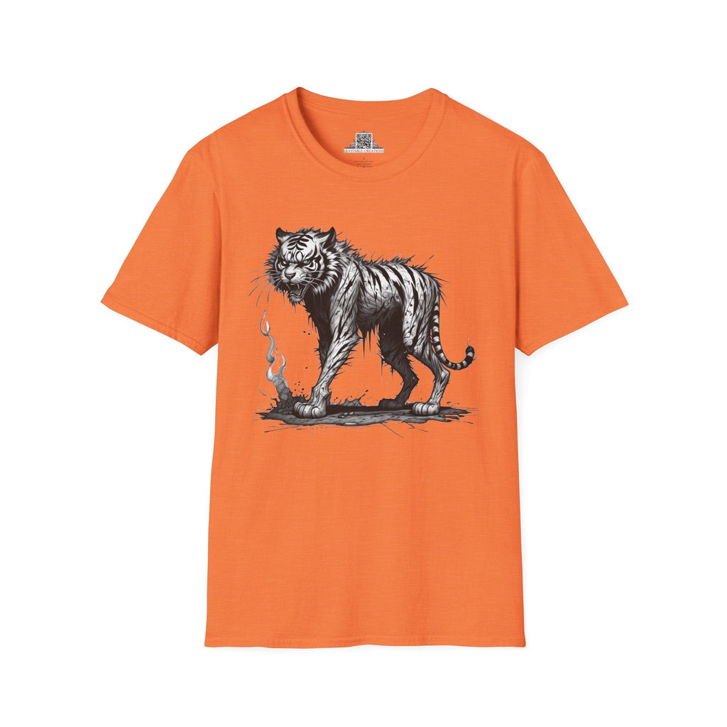 Printify T-Shirt S / Heather Orange T-Shirt - I'm Fine Tiger - Everything's Fine