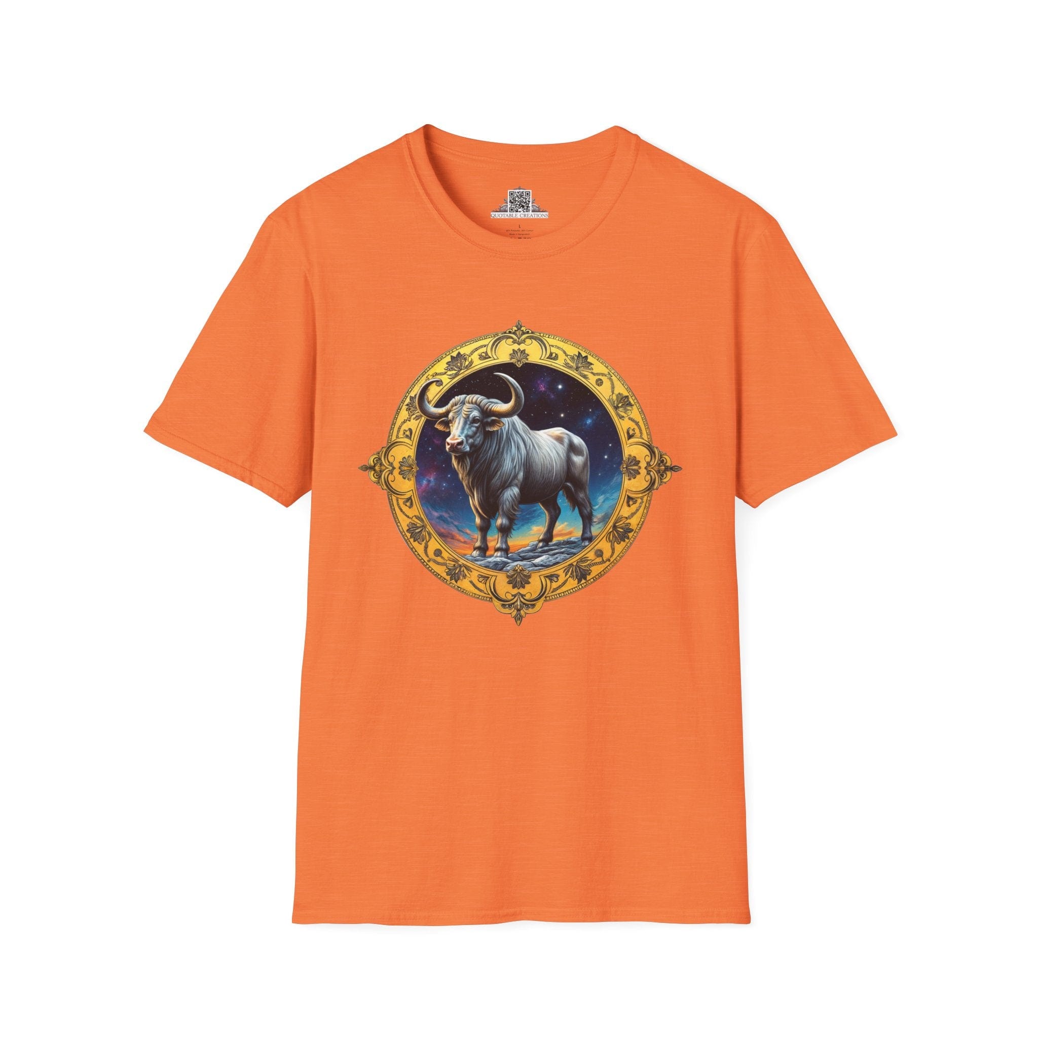 Printify T-Shirt S / Heather Orange Taurus - Zodiac & Astrology T-Shirt