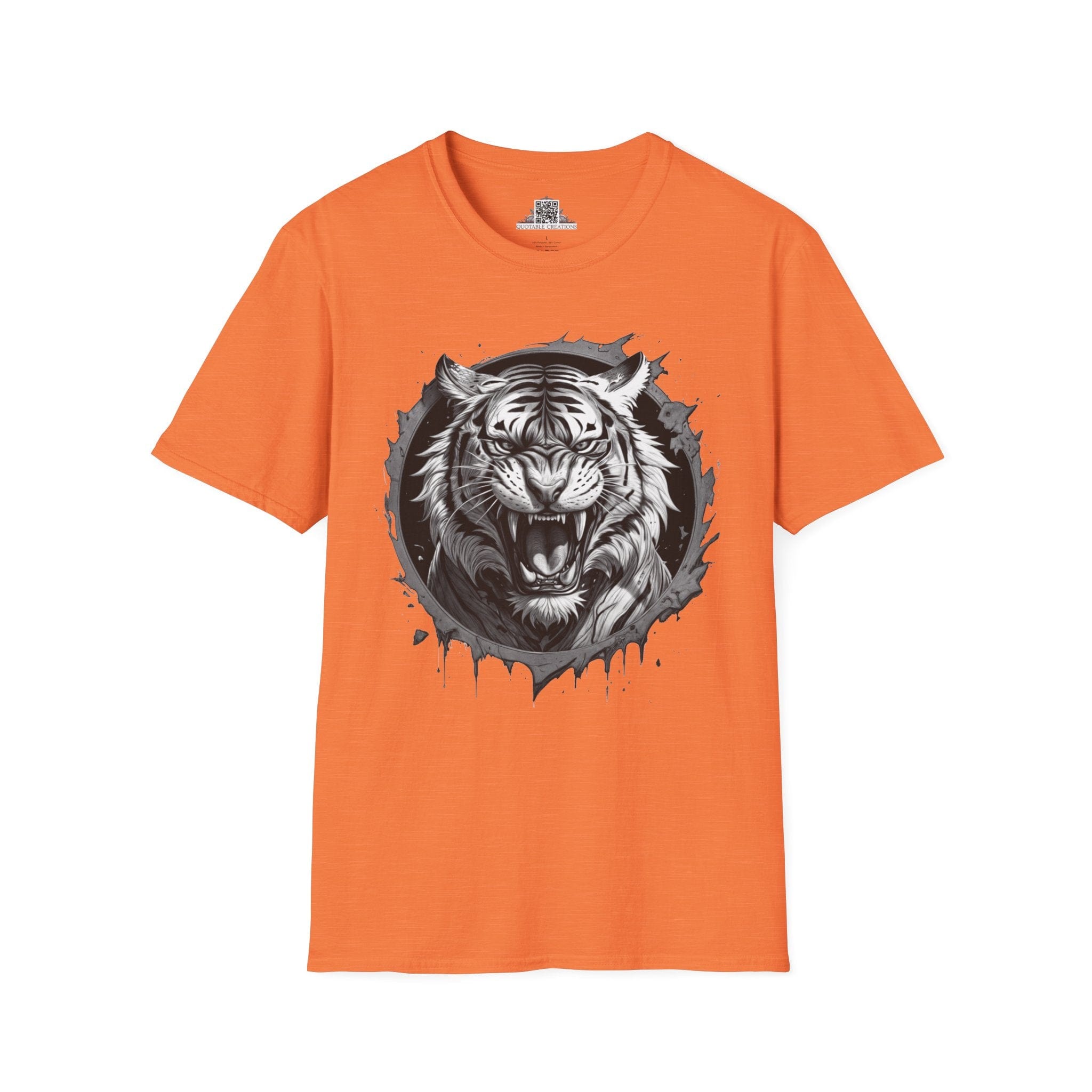 Printify T-Shirt S / Heather Orange Tiger Wild Motivation - T-Shirt