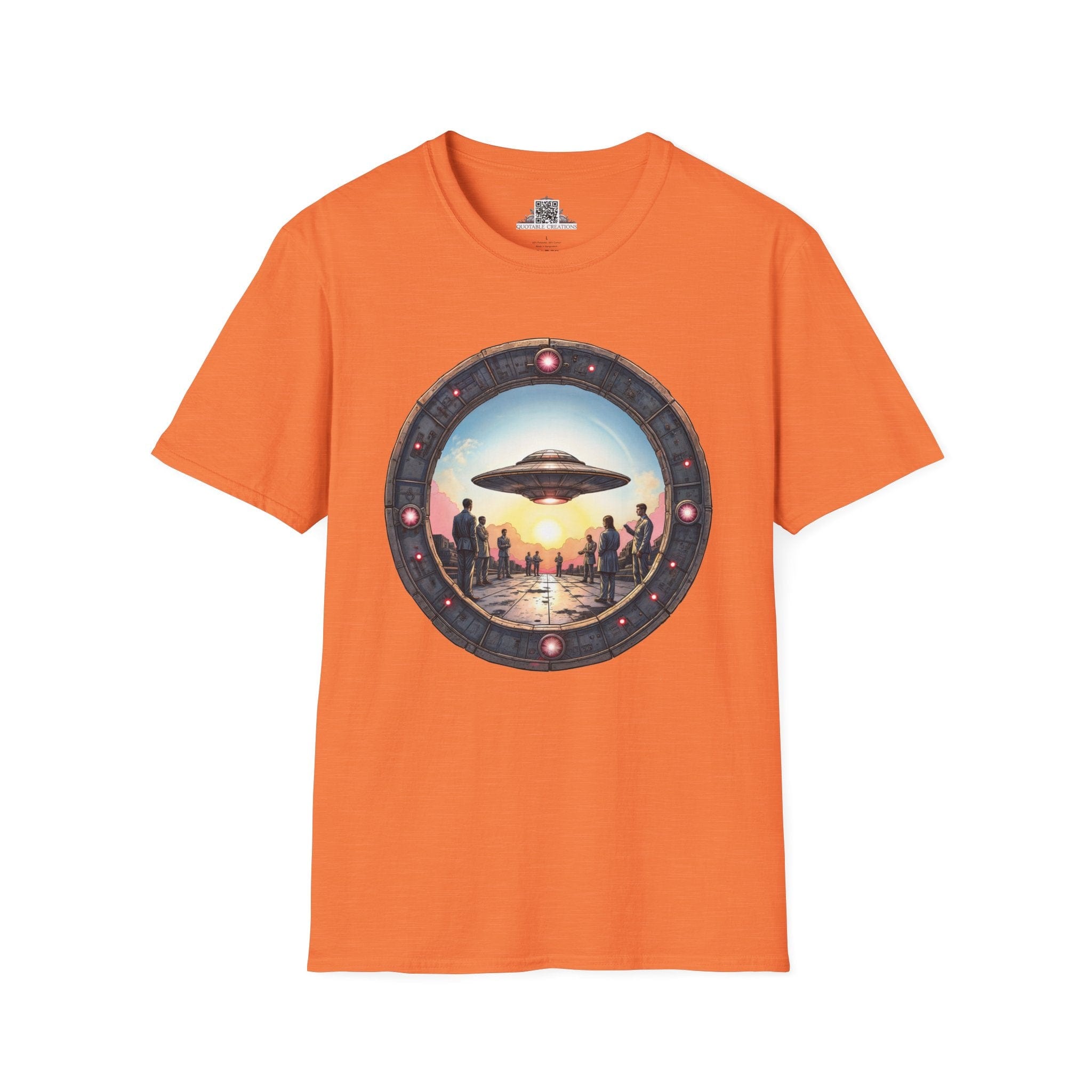 Printify T-Shirt S / Heather Orange UFO Area 51 Mystery UFO & Cosmic - T-Shirt