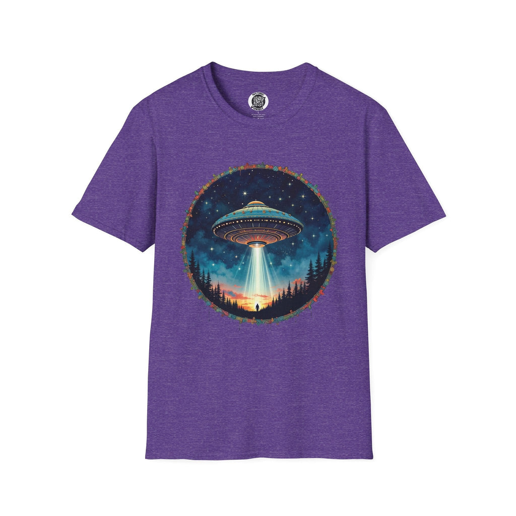 Printify T-Shirt S / Heather Purple Aliens Are Here - UFO & Cosmic T-Shirt