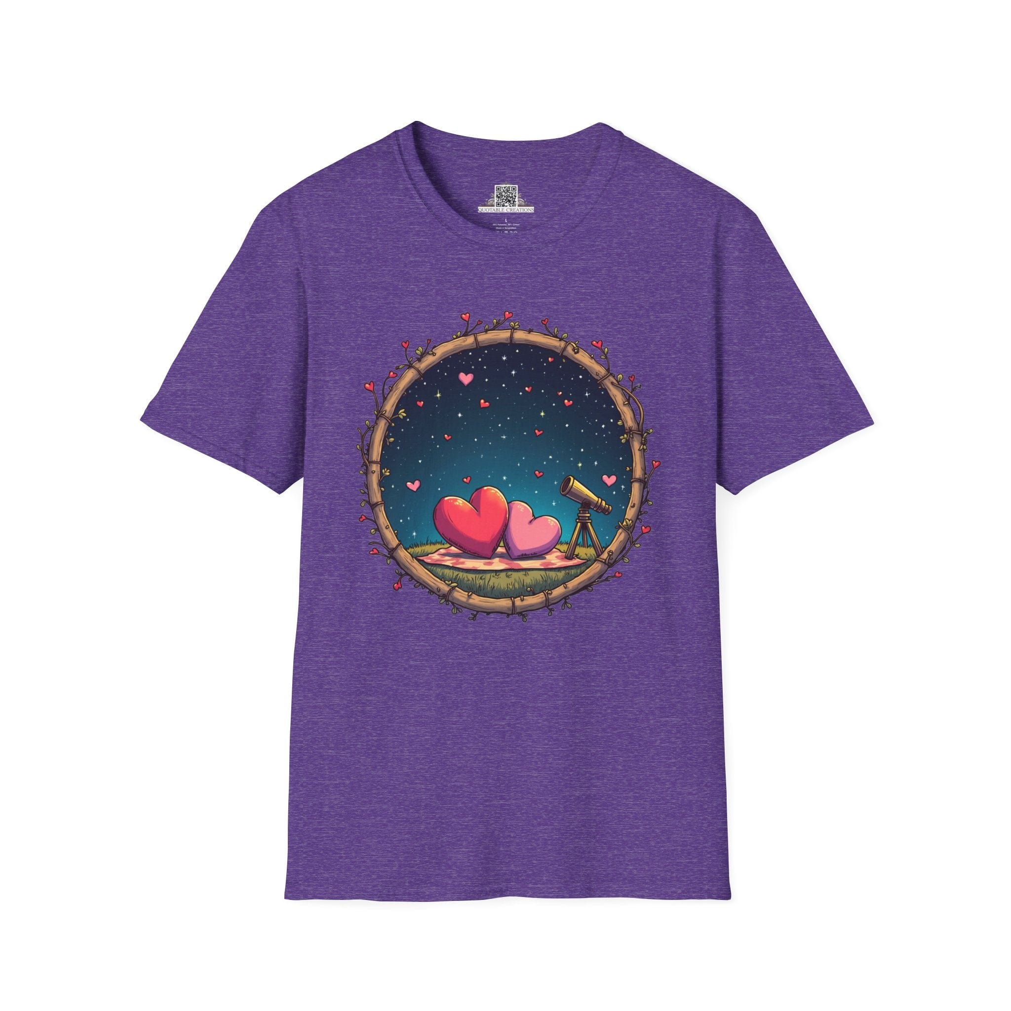 Printify T-Shirt S / Heather Purple Astrological Love - Love & Fun T-Shirt