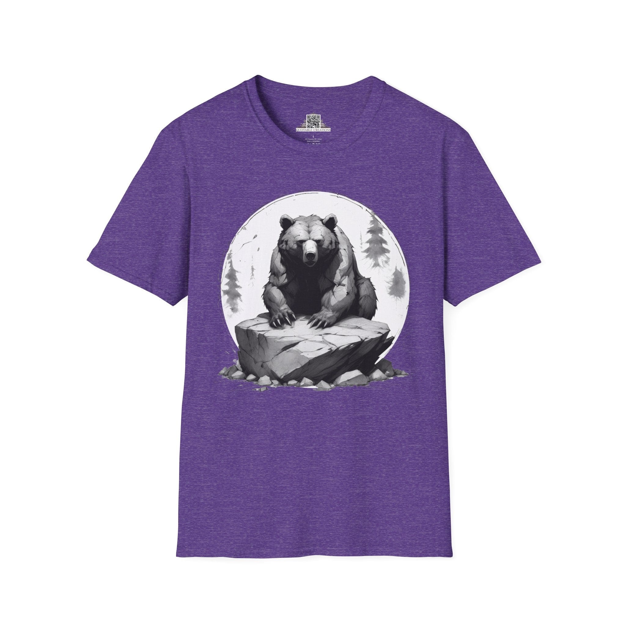 Printify T-Shirt S / Heather Purple Bear Wild Motivation - Softstyle T-Shirt