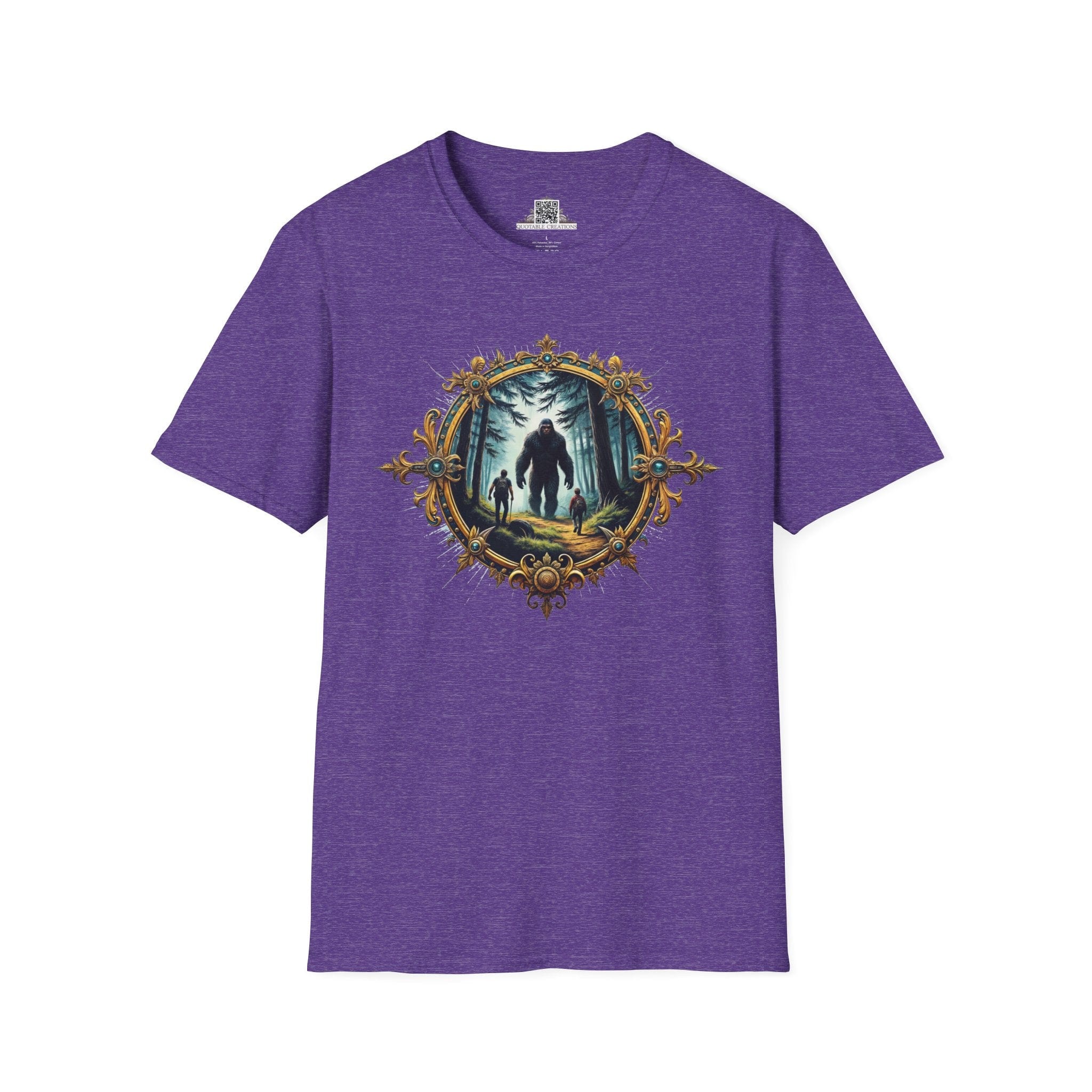 Printify T-Shirt S / Heather Purple Bigfoot Encounters - Bigfoot & Legends T-Shirt