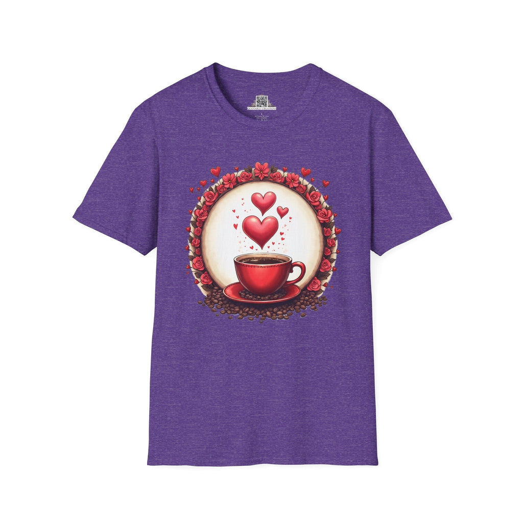 Printify T-Shirt S / Heather Purple Brew-tiful Love Coffee - Love & Fun T-Shirt