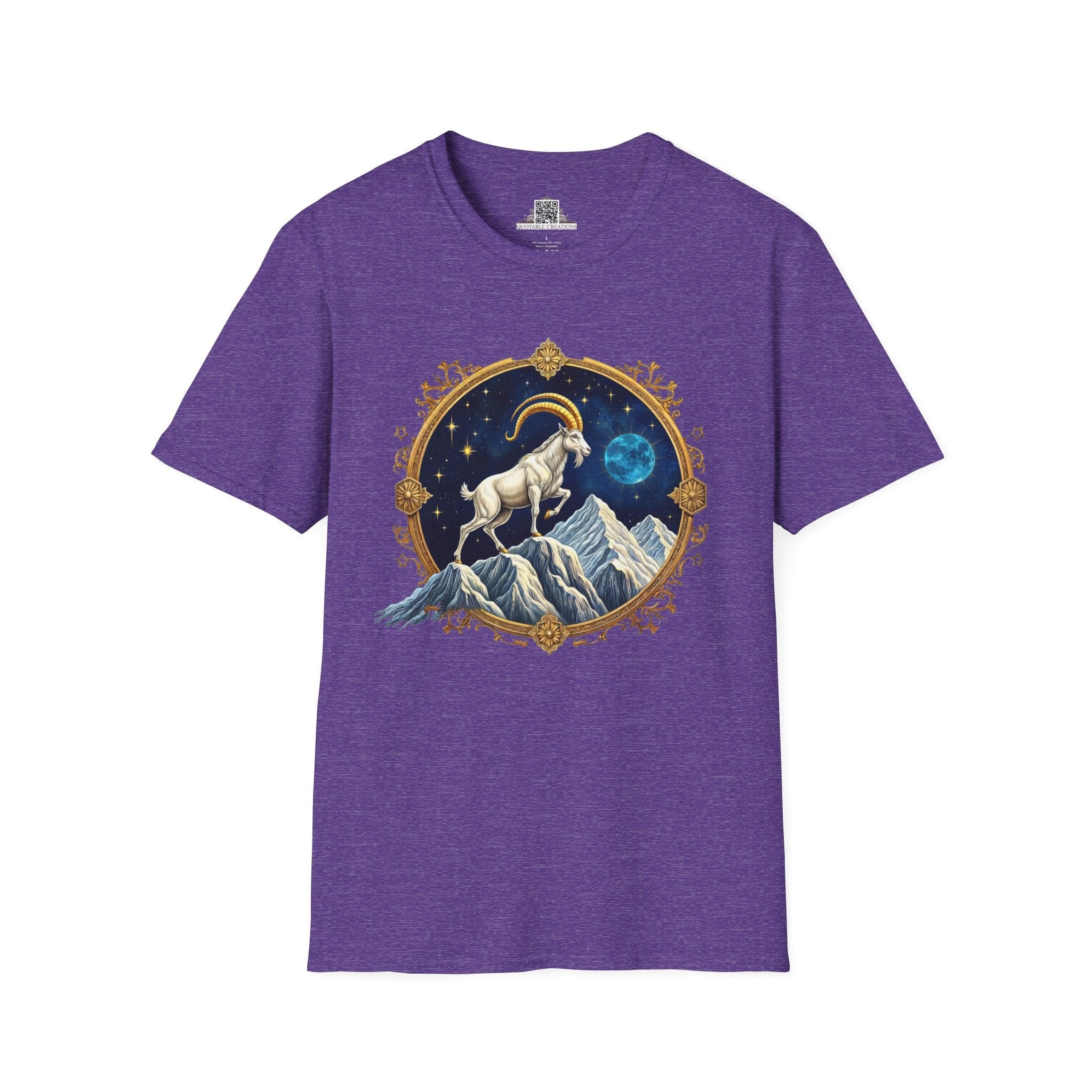 Printify T-Shirt S / Heather Purple Capricorn Zodiac Astrology - T-Shirt