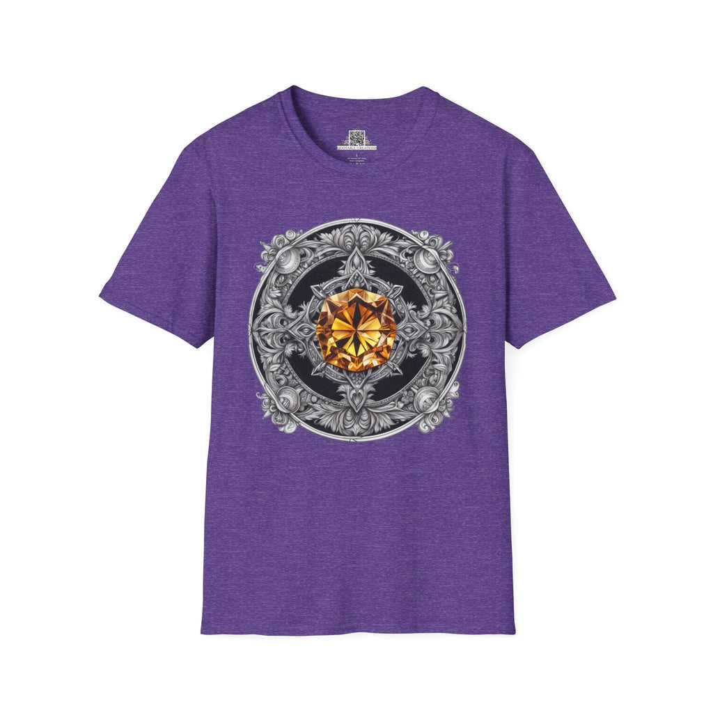 Printify T-Shirt S / Heather Purple Citrine Crystals Gemstones Unisex T-Shirt