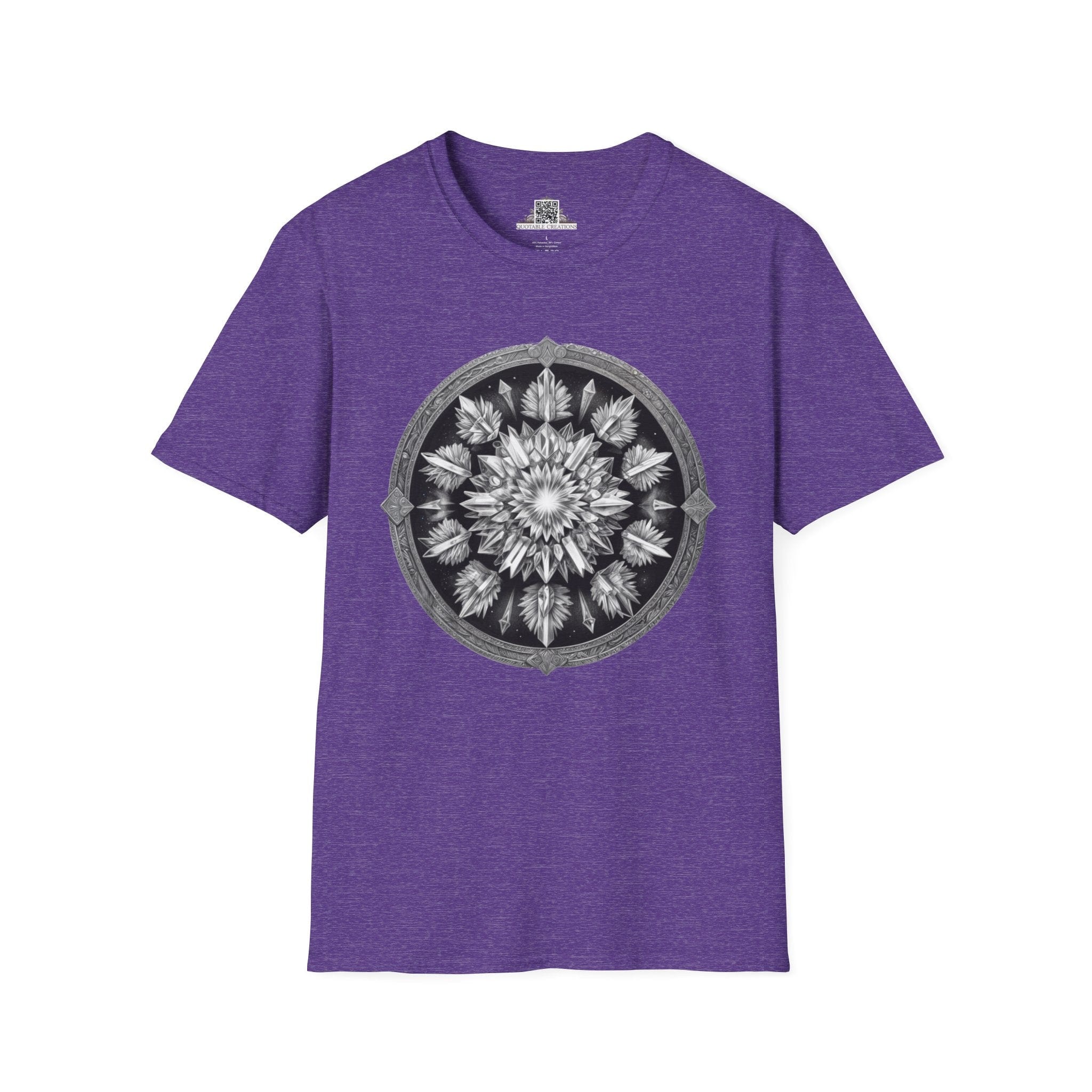 Printify T-Shirt S / Heather Purple Clear Quartz - Crystals & Gemstones T-Shirt
