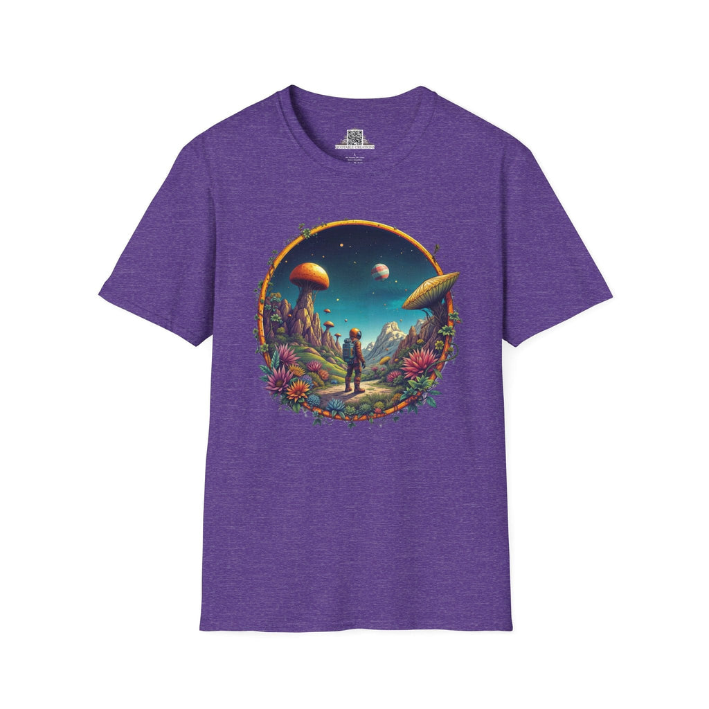 Printify T-Shirt S / Heather Purple Cosmic Explorer UFO & Cosmic - T-Shirt