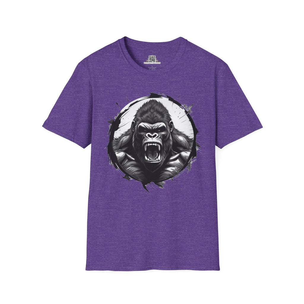 Printify T-Shirt S / Heather Purple Gorilla Wild Motivation - T-Shirt