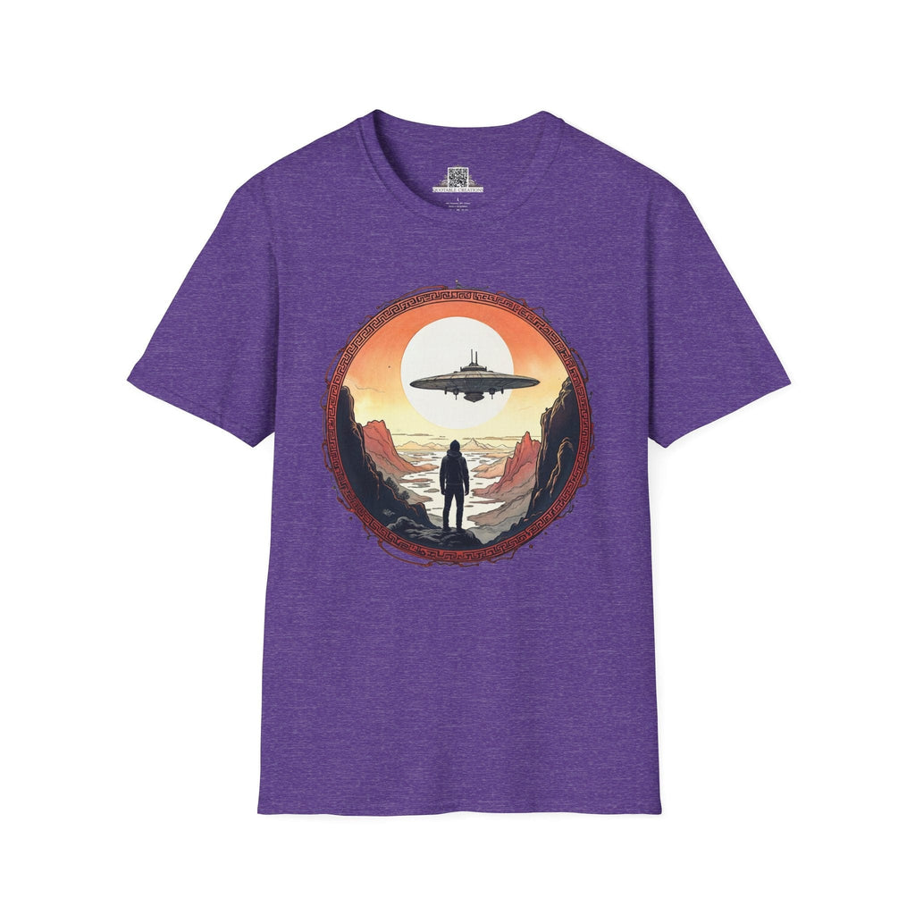 Printify T-Shirt S / Heather Purple I Believe UFO & Cosmic - T-Shirt