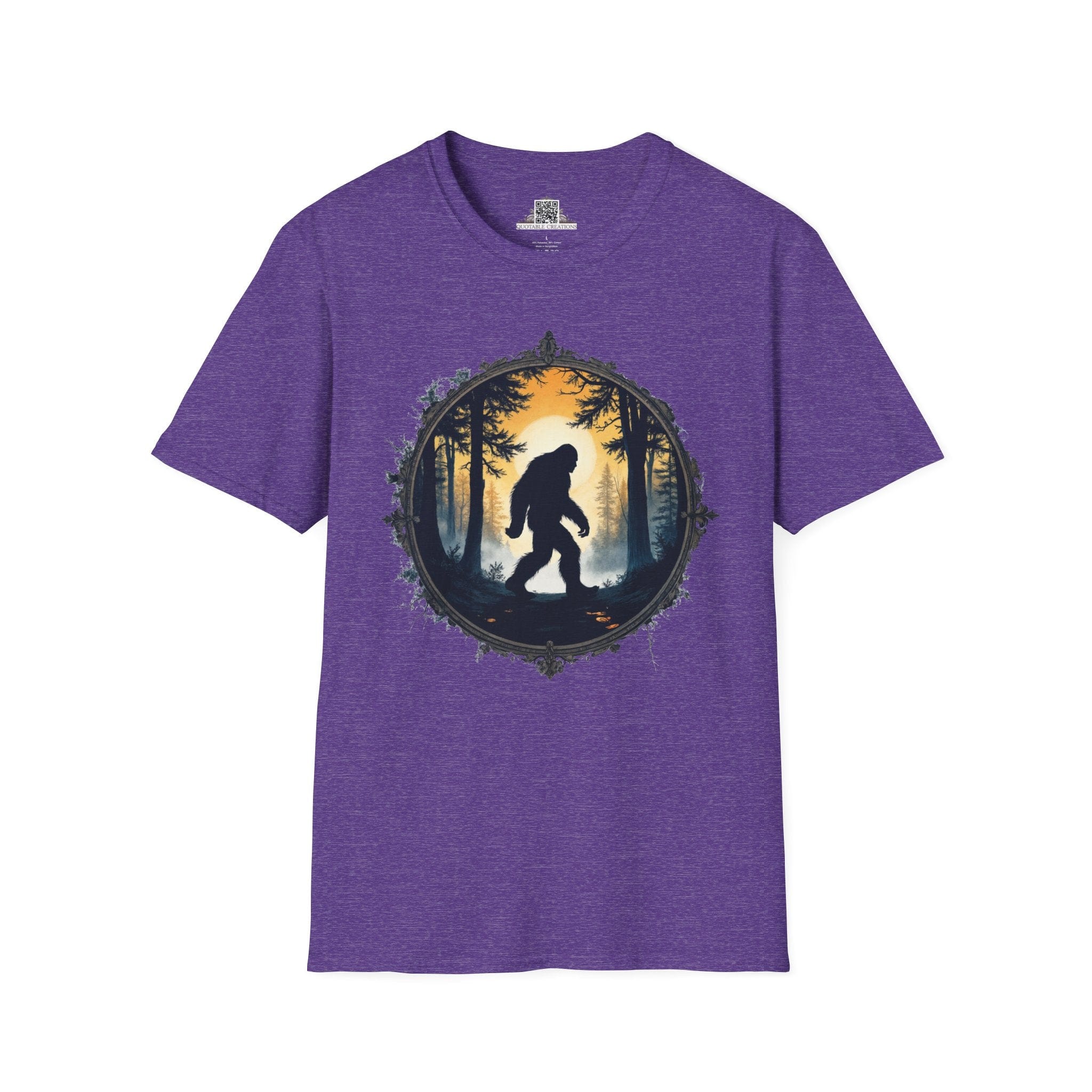 Printify T-Shirt S / Heather Purple In Search of Sasquatch - Bigfoot & Legends T-Shirt