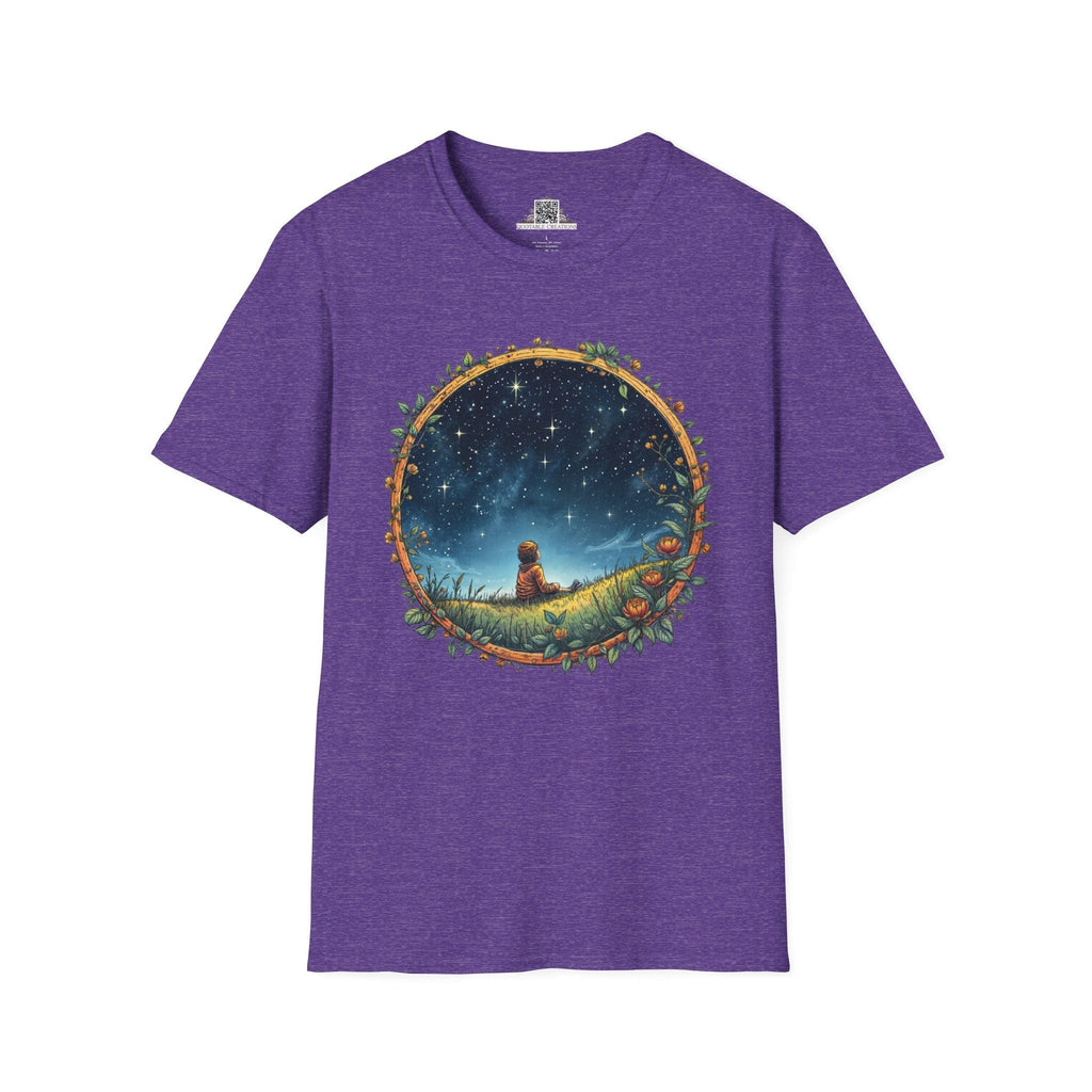 Printify T-Shirt S / Heather Purple Keep Your Eyes on the Skies UFO & Cosmic - T-Shirt