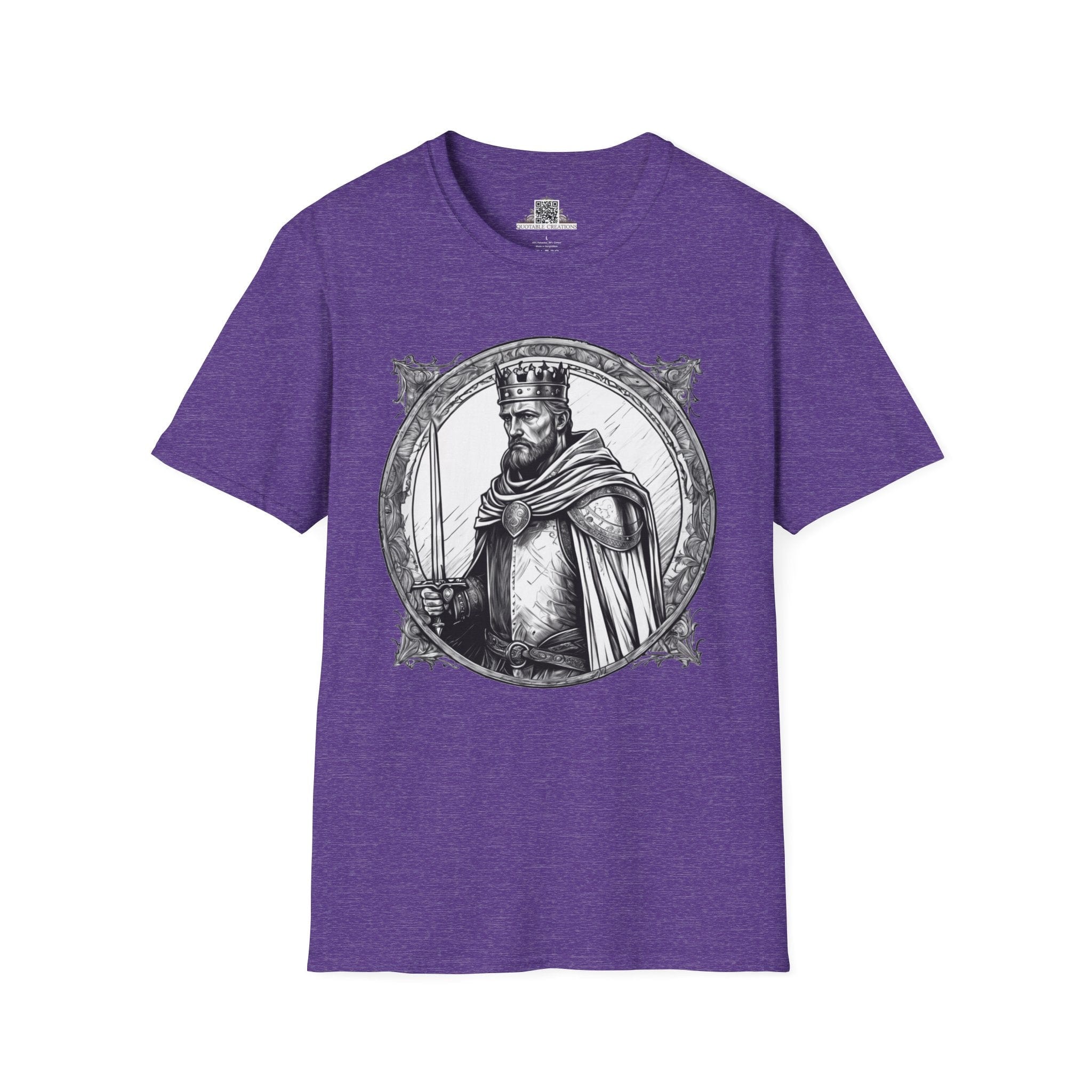 Printify T-Shirt S / Heather Purple King Arthur Heroes & Quests - T-Shirt