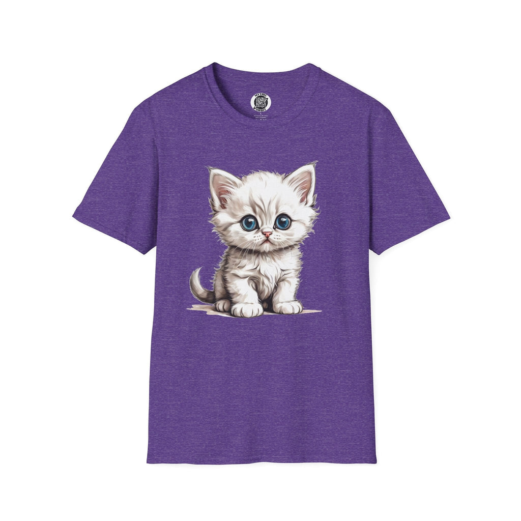 Printify T-Shirt S / Heather Purple Kitten Baby - Hyper Cute T-Shirt