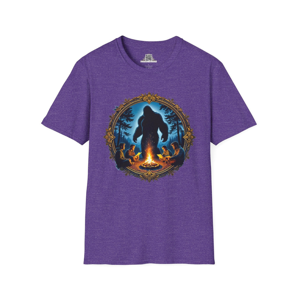 Printify T-Shirt S / Heather Purple Legends Never Sleep - Bigfoot & Legends T-Shirt