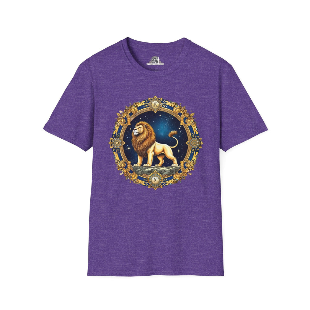 Printify T-Shirt S / Heather Purple Leo - Zodiac & Astrology T-Shirt
