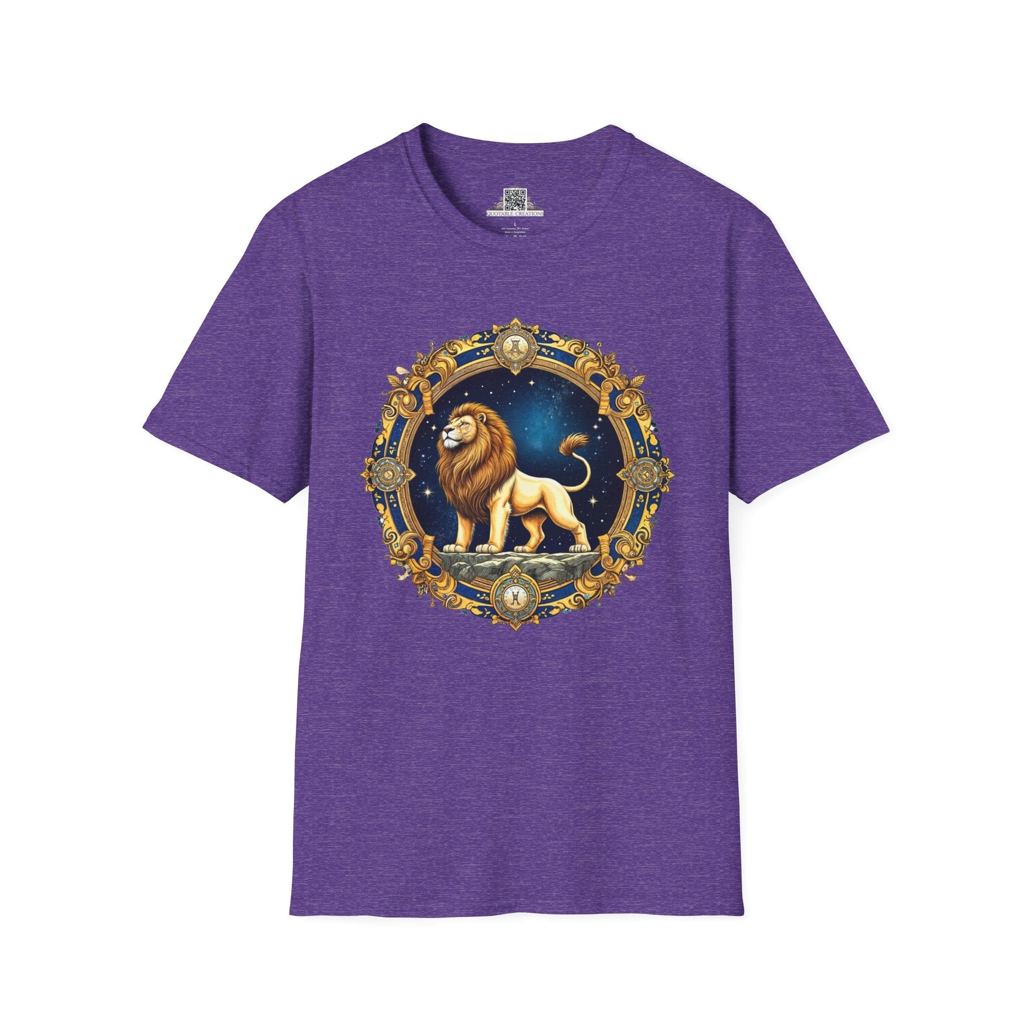 Printify T-Shirt S / Heather Purple Leo - Zodiac & Astrology T-Shirt