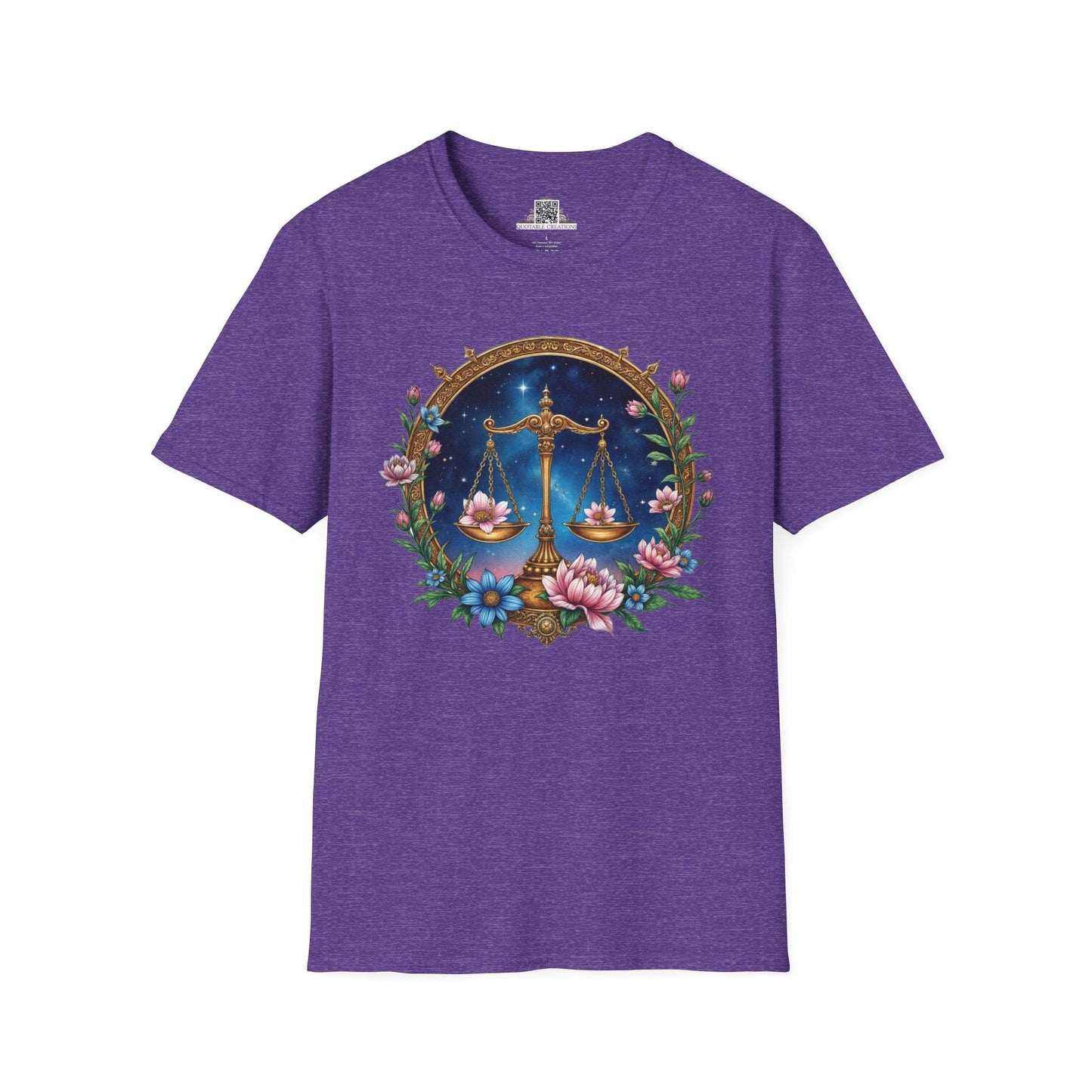 Printify T-Shirt S / Heather Purple Libra Zodiac & Astrology - T-Shirt