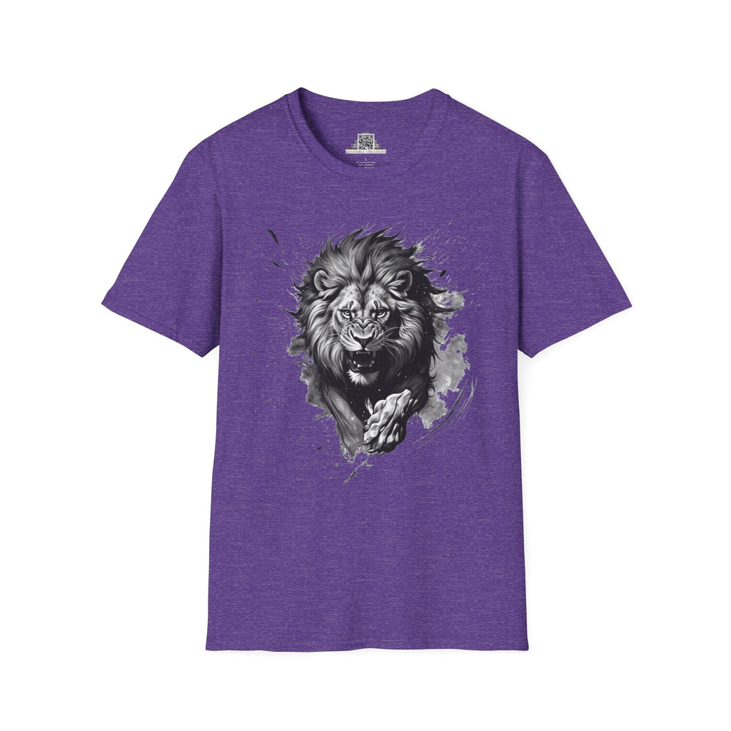 Printify T-Shirt S / Heather Purple Lion Wild Motivation - T-Shirt