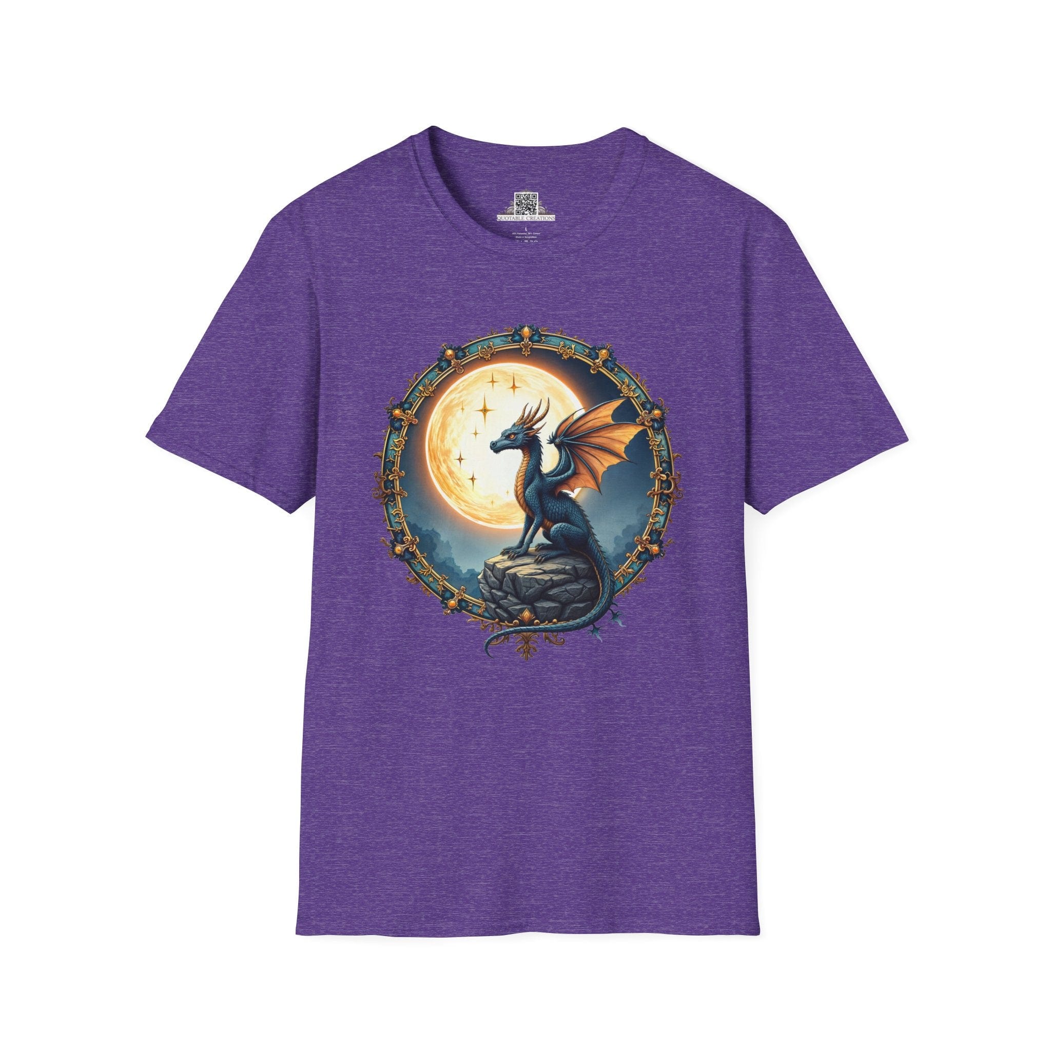 Printify T-Shirt S / Heather Purple Lunar Ember - Dragons & Magic T-Shirt