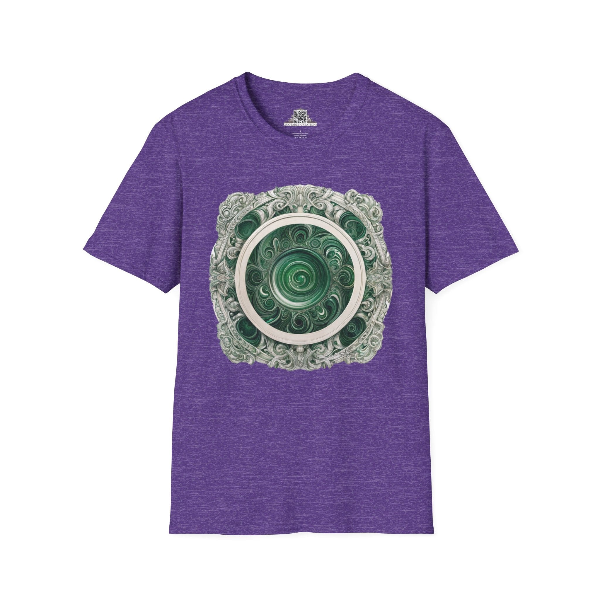Printify T-Shirt S / Heather Purple Malachite - Crystals & Gemstones T-Shirt