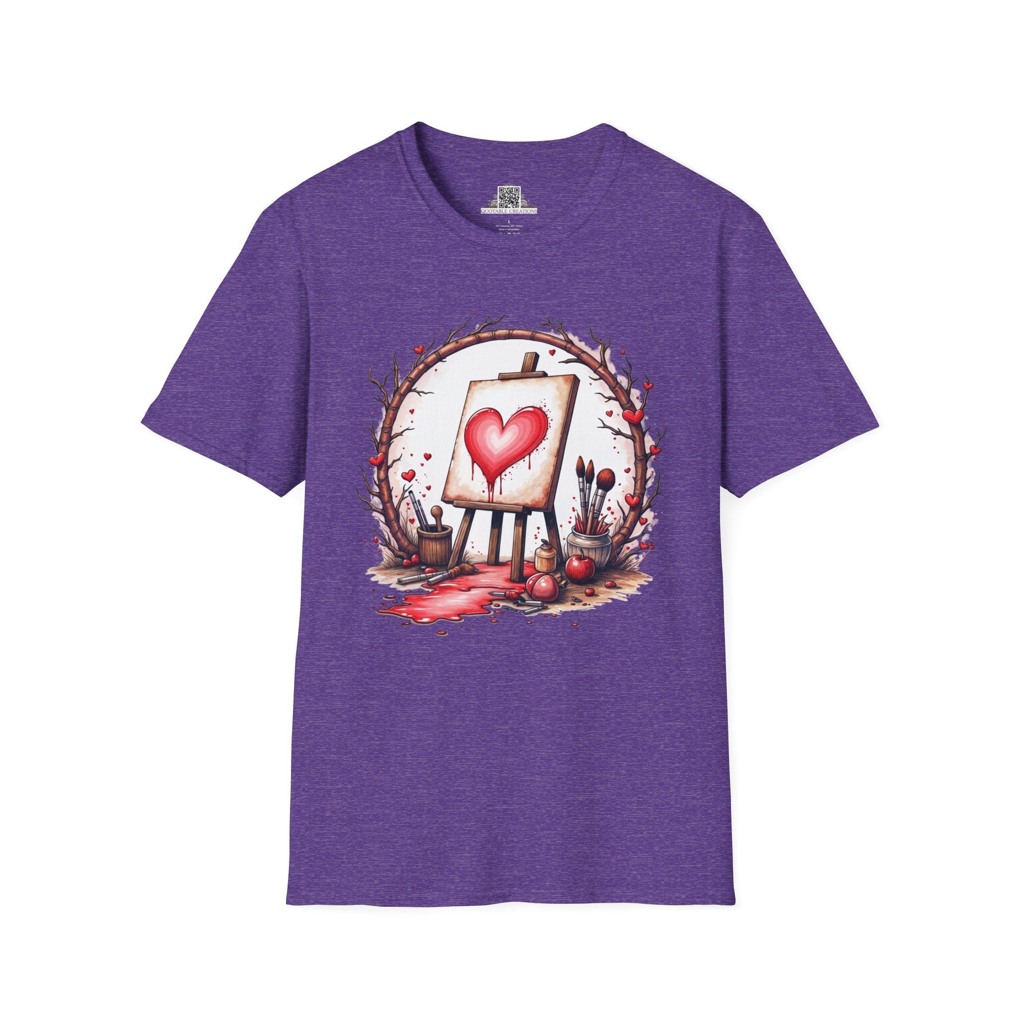 Printify T-Shirt S / Heather Purple My Masterpiece Art - Love & Fun T-Shirt