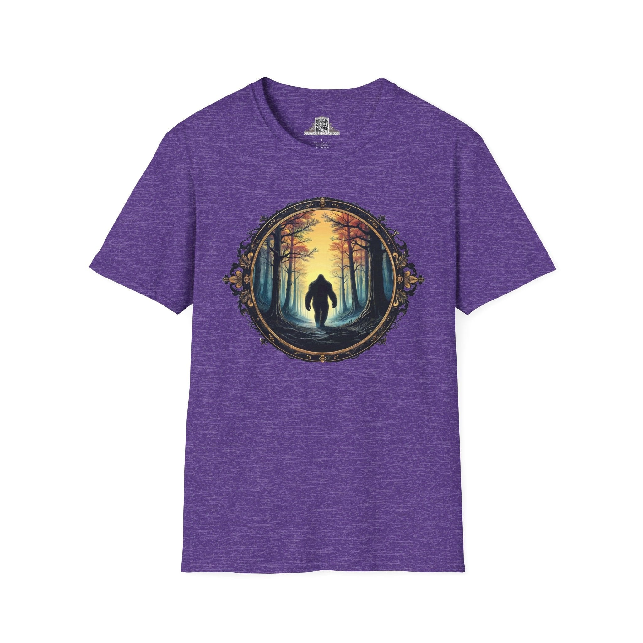 Printify T-Shirt S / Heather Purple Mystery of the Forest - Bigfoot & Legends T-Shirt