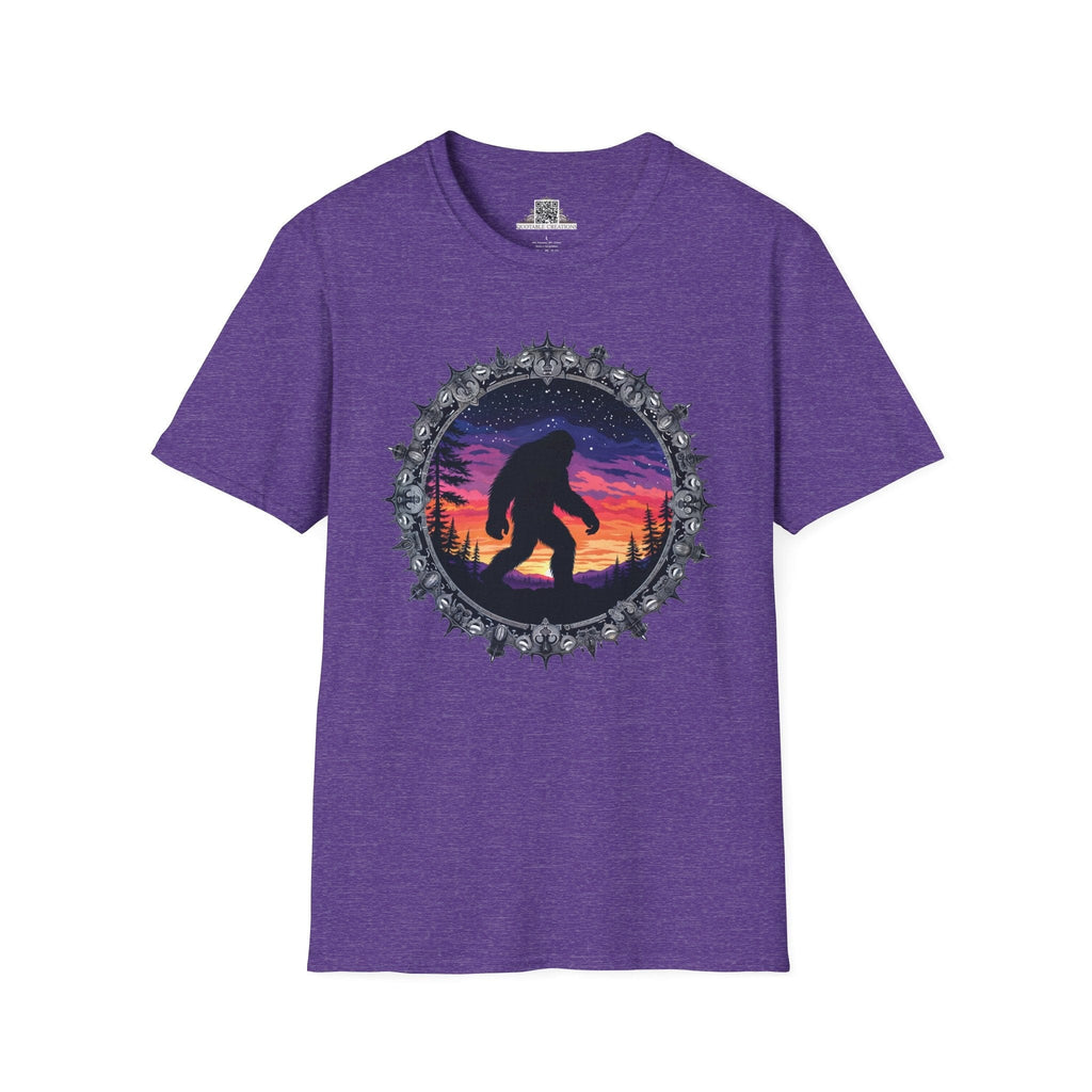 Printify T-Shirt S / Heather Purple Mythical & Mysterious - Bigfoot & Legends T-Shirt