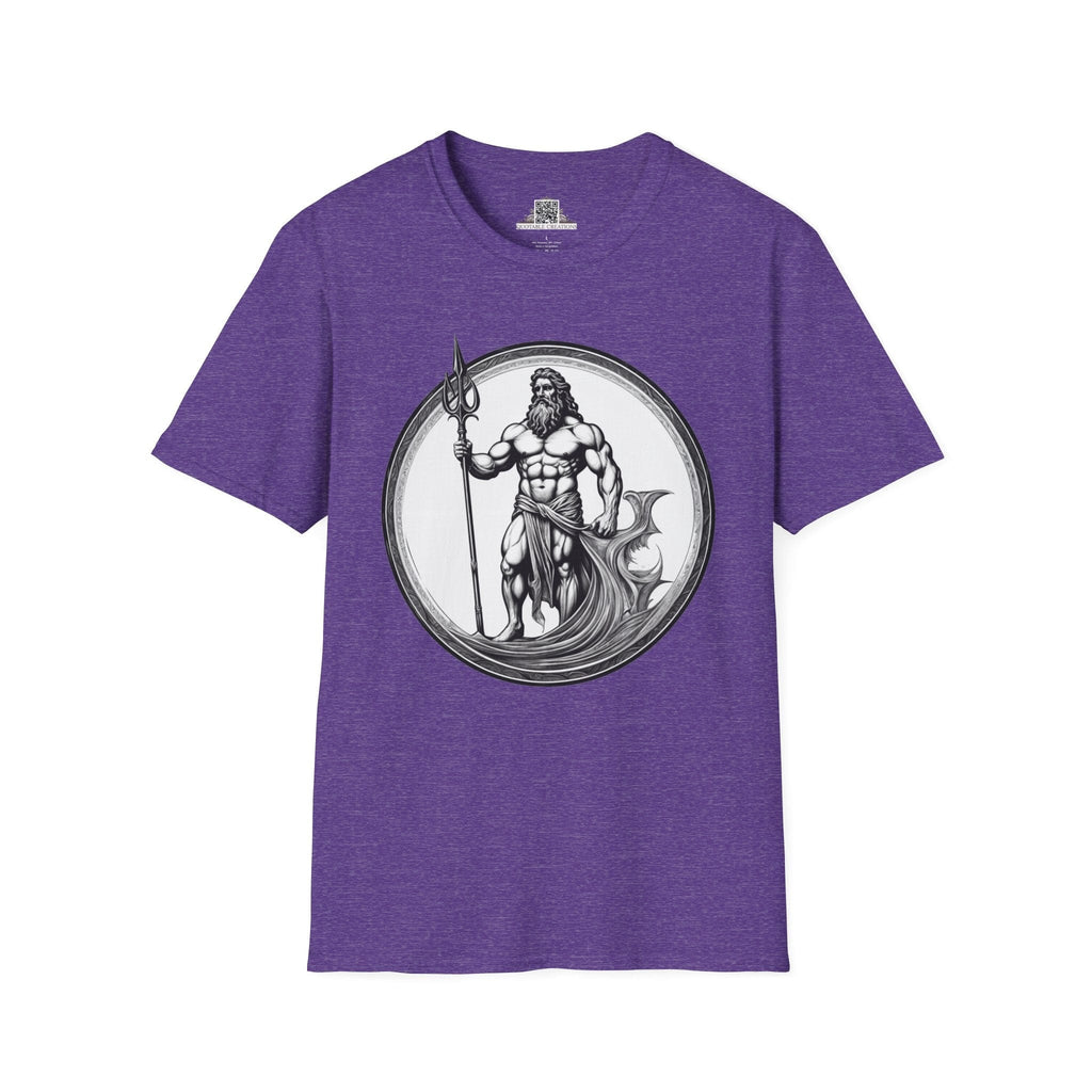 Printify T-Shirt S / Heather Purple Poseidon - Heroes & Quests T-Shirt