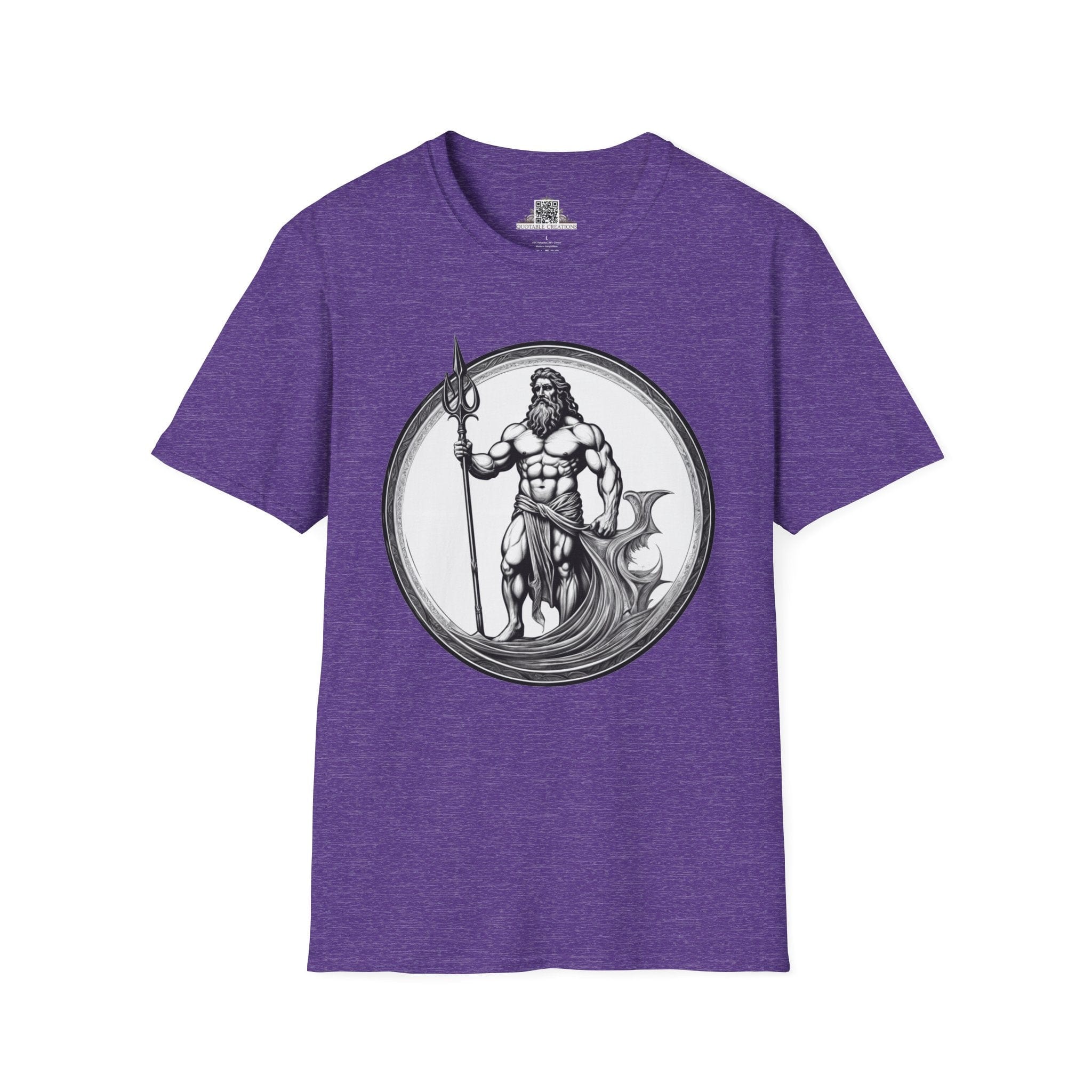 Printify T-Shirt S / Heather Purple Poseidon - Heroes & Quests T-Shirt