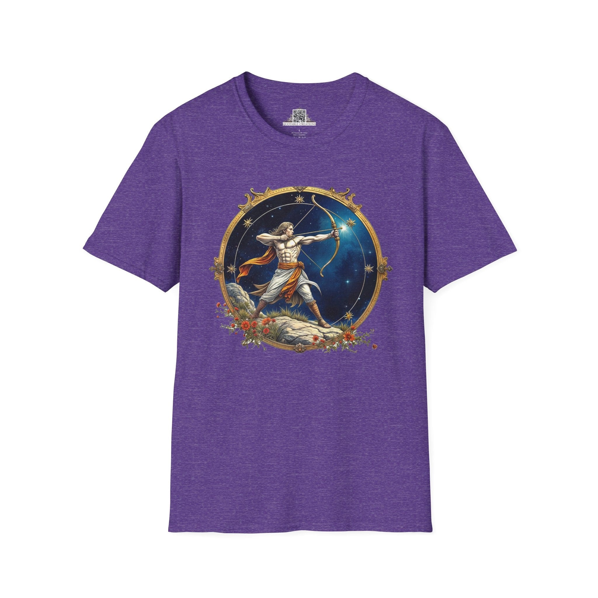 Printify T-Shirt S / Heather Purple Sagittarius Zodiac Astrology - T-Shirt