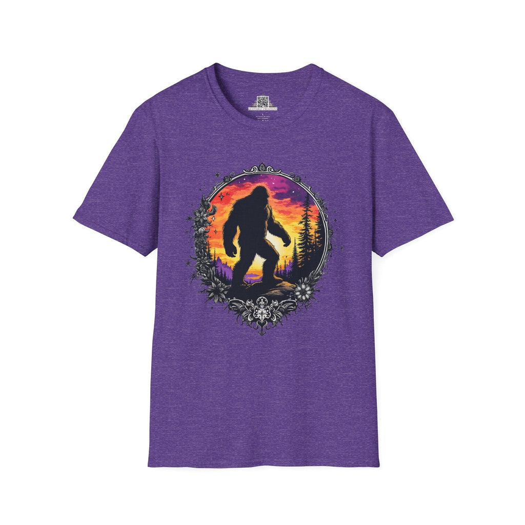 Printify T-Shirt S / Heather Purple Sasquatch Sightings - Bigfoot & Legends T-Shirt