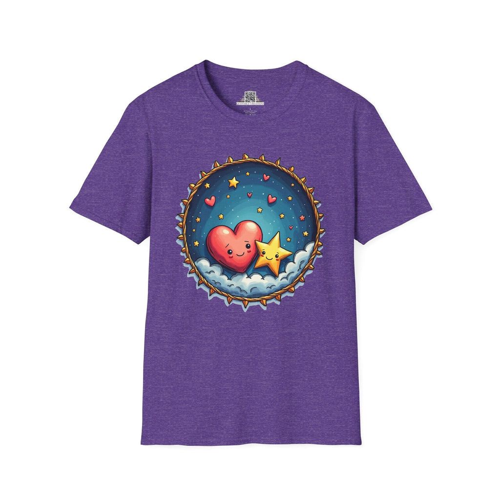 Printify T-Shirt S / Heather Purple Sparks of Love - Love & Fun T-Shirt