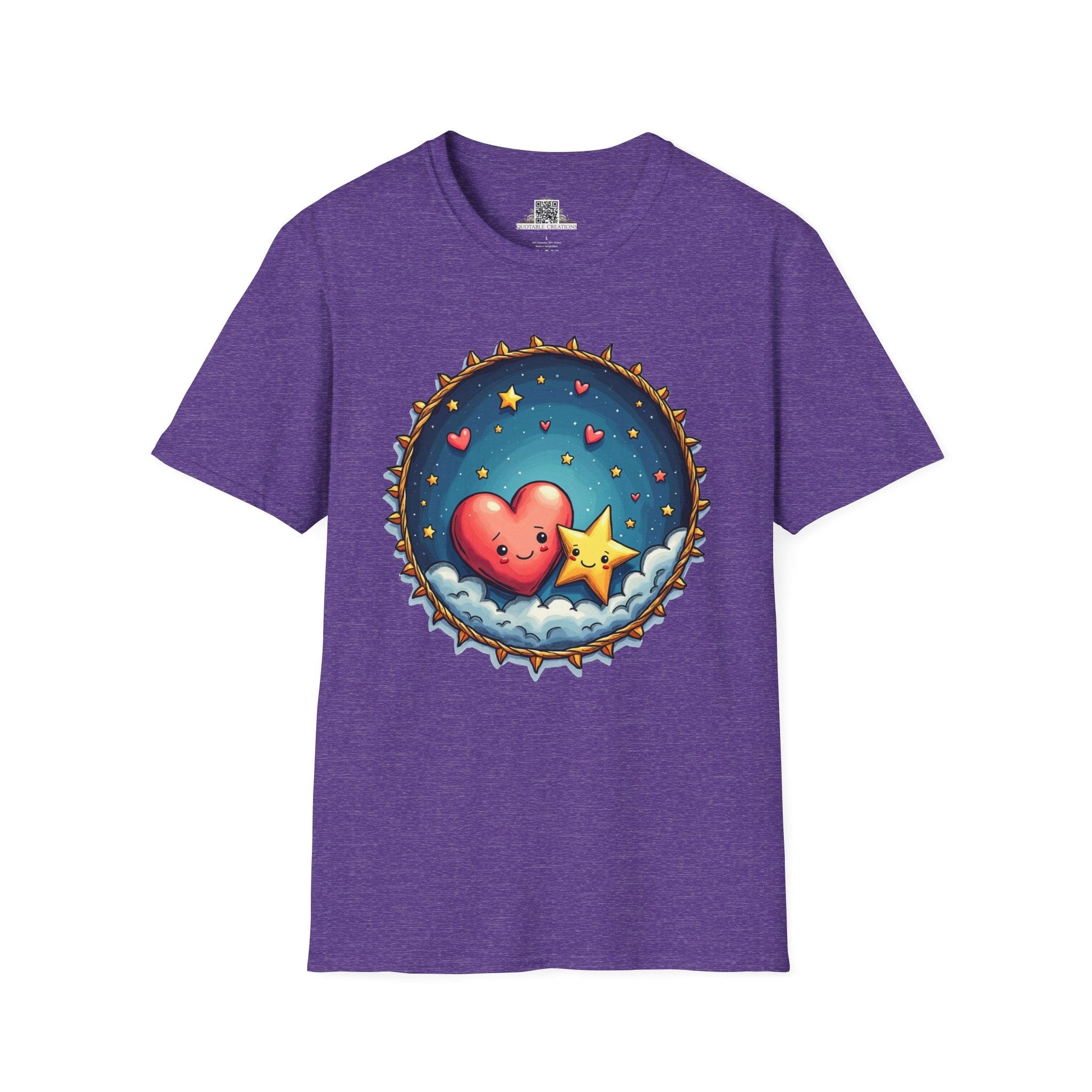 Printify T-Shirt S / Heather Purple Sparks of Love - Love & Fun T-Shirt