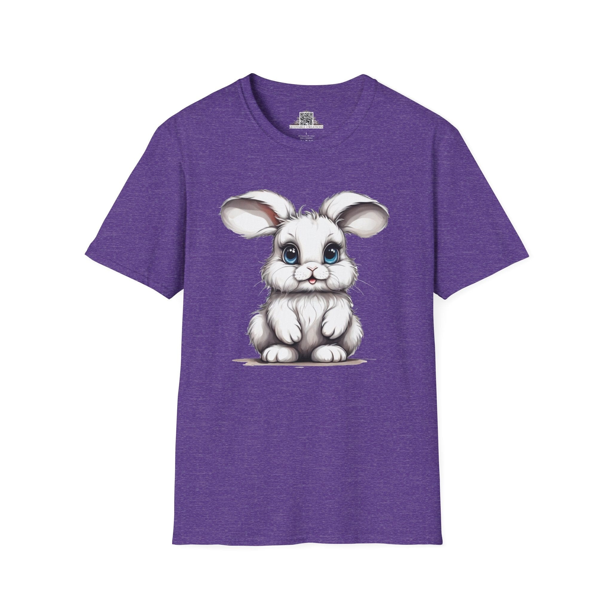 Printify T-Shirt S / Heather Purple T-Shirt - Baby Bunny - Hyper Cute