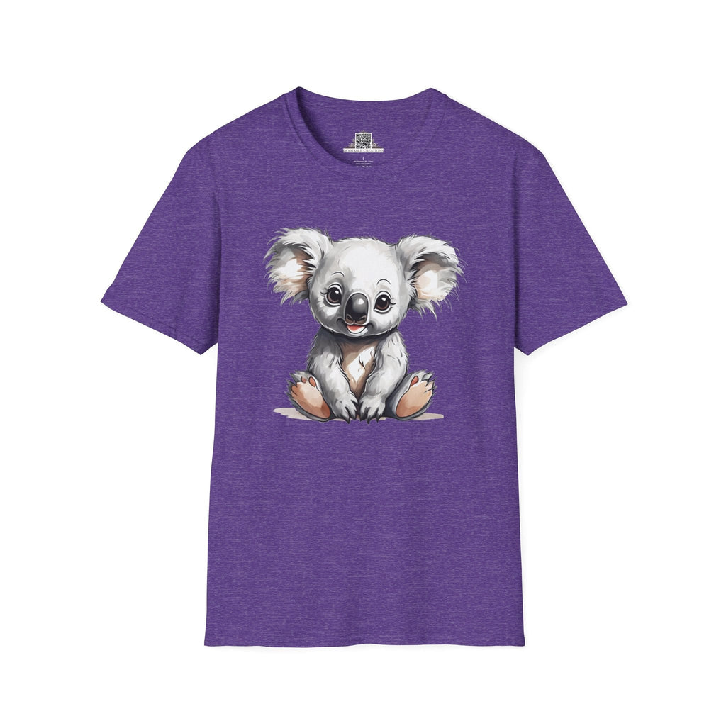 Printify T-Shirt S / Heather Purple T-Shirt - Baby Koala - Hyper Cute