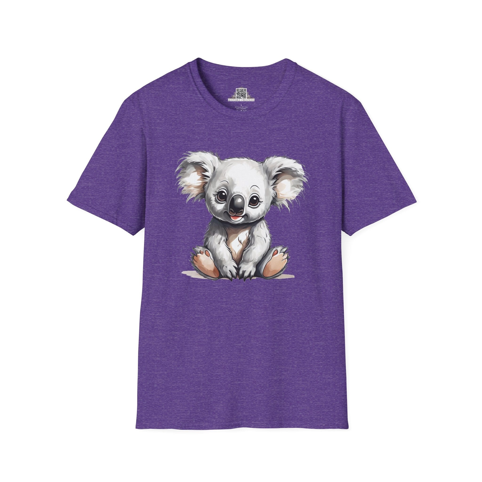 Printify T-Shirt S / Heather Purple T-Shirt - Baby Koala - Hyper Cute