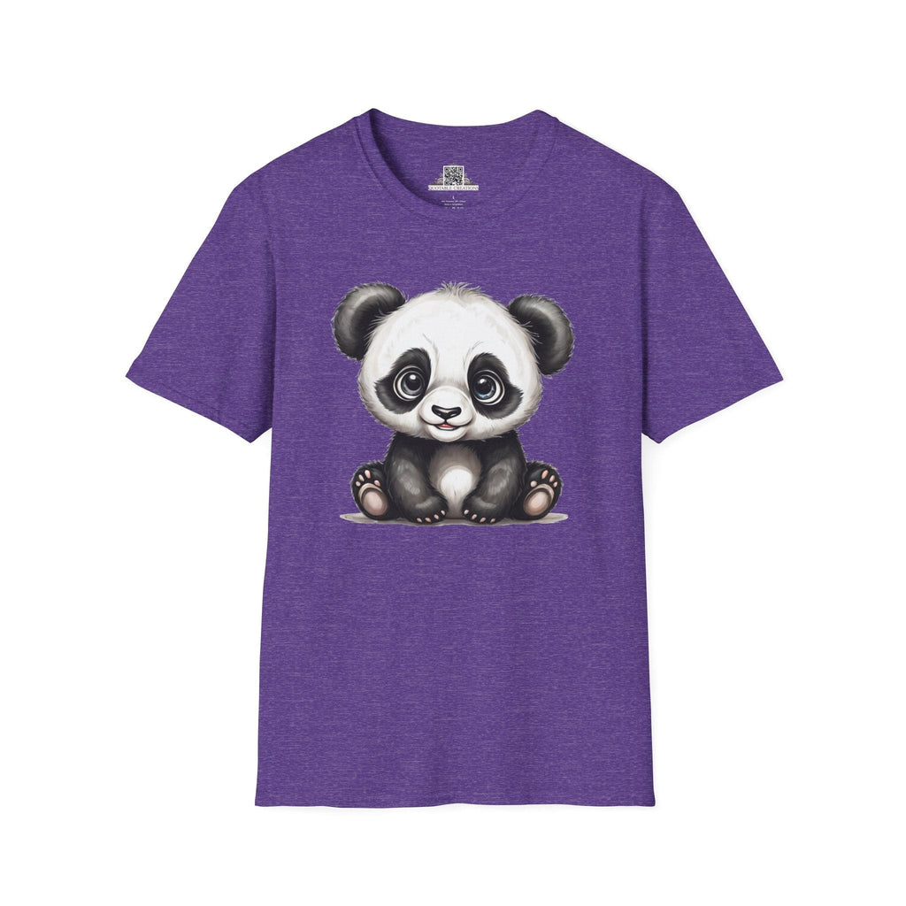 Printify T-Shirt S / Heather Purple T-Shirt - Baby Panda - Hyper Cute