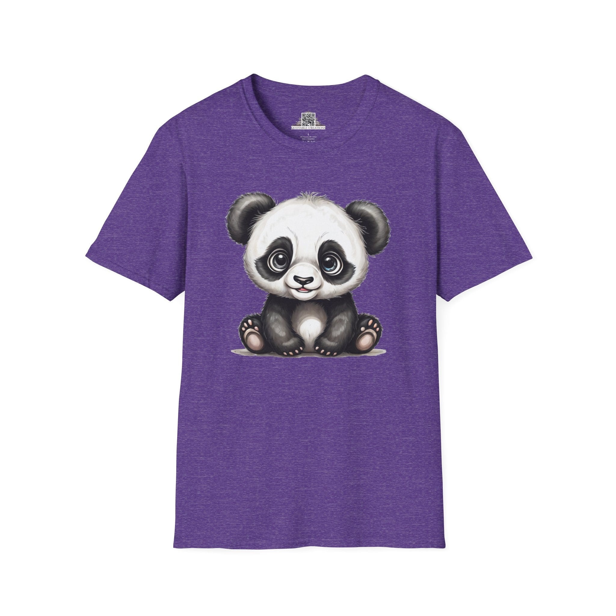Printify T-Shirt S / Heather Purple T-Shirt - Baby Panda - Hyper Cute