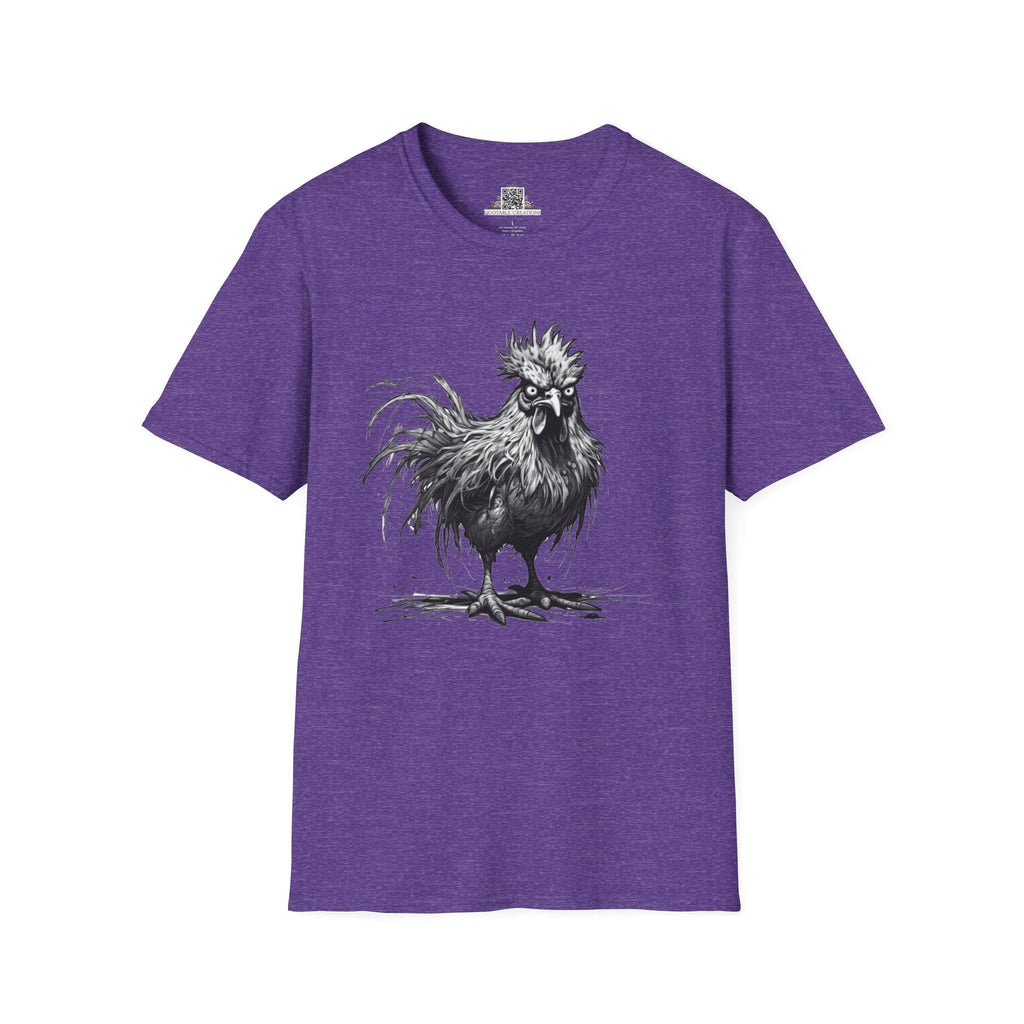 Printify T-Shirt S / Heather Purple T-Shirt - I'm Fine Chicken - Everything's Fine